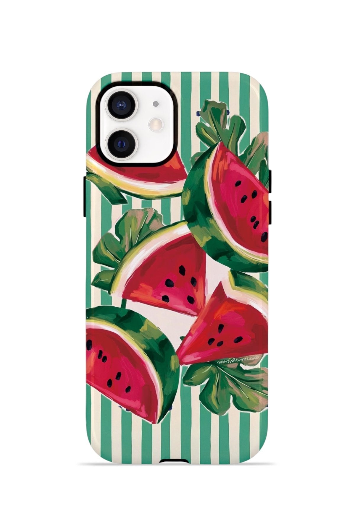 iPhone 12 Vorian Çift Katmanlı Kılıf Watermelon Cabana