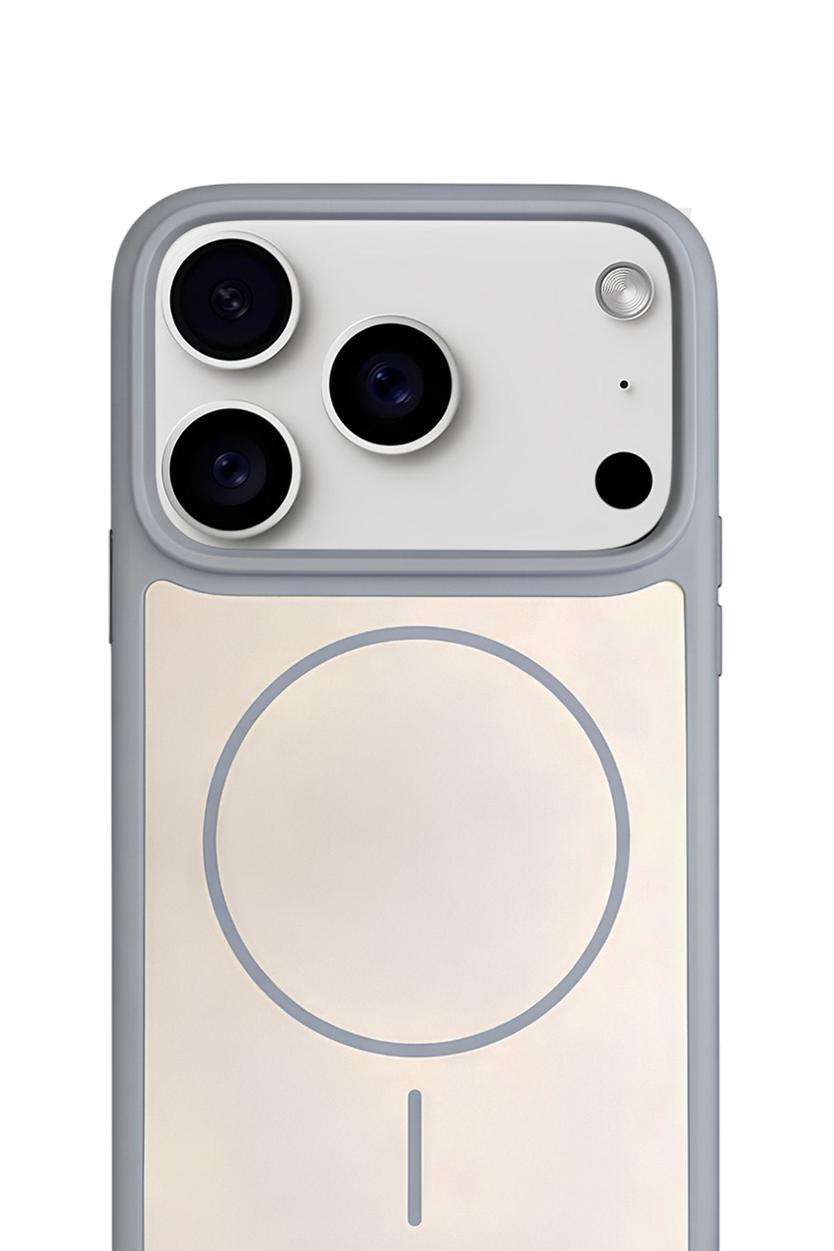 iPhone 17 Pro Max Premium Soft Magsafe Silikon Kılıf Gri