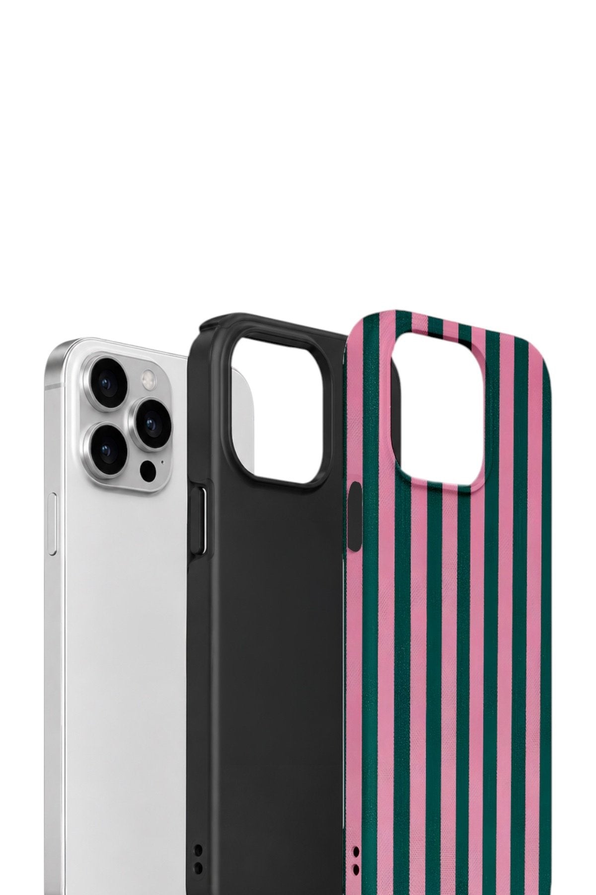 iPhone 13 Pro Vorian Çift Katmanlı Kılıf Pink Navy Cabana