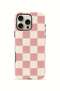 iPhone 16 Pro Vorian Çift Katmanlı MagSafe Kılıf Blush Checker