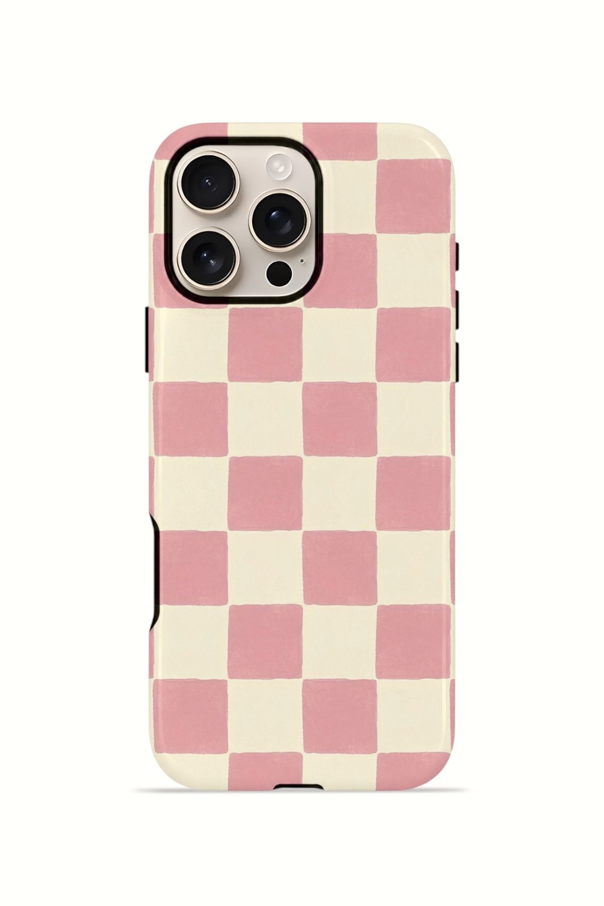 iPhone 16 Pro Vorian Çift Katmanlı MagSafe Kılıf Blush Checker