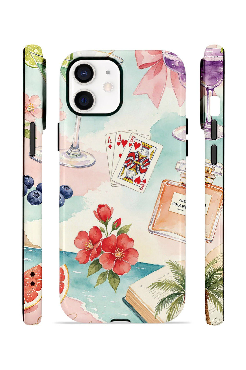 iPhone 11 Vorian Çift Katmanlı Kılıf Mediterranean Holiday Collage