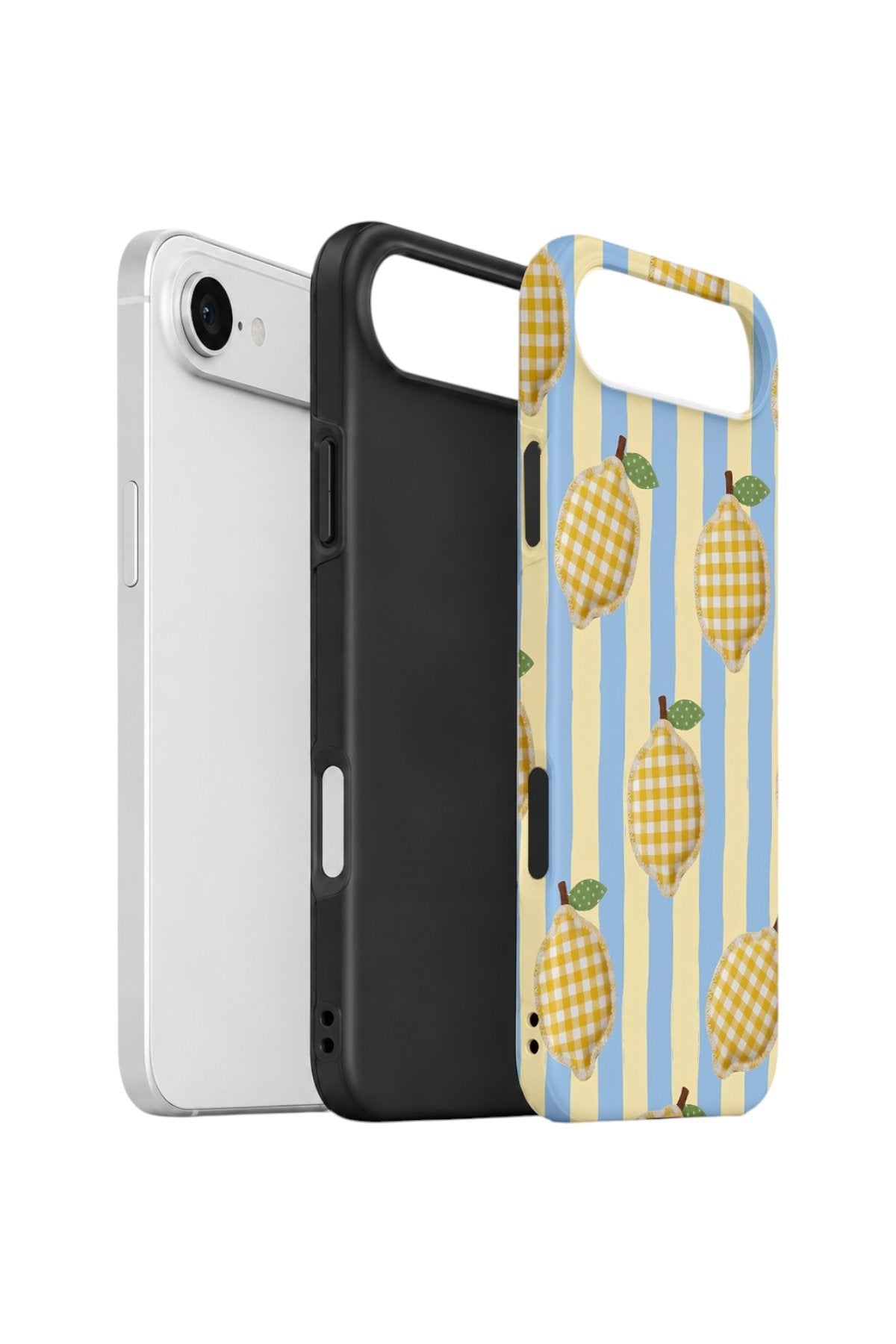 iPhone 17 Air Vorian Çift Katmanlı Kılıf Gingham Lemon Grove