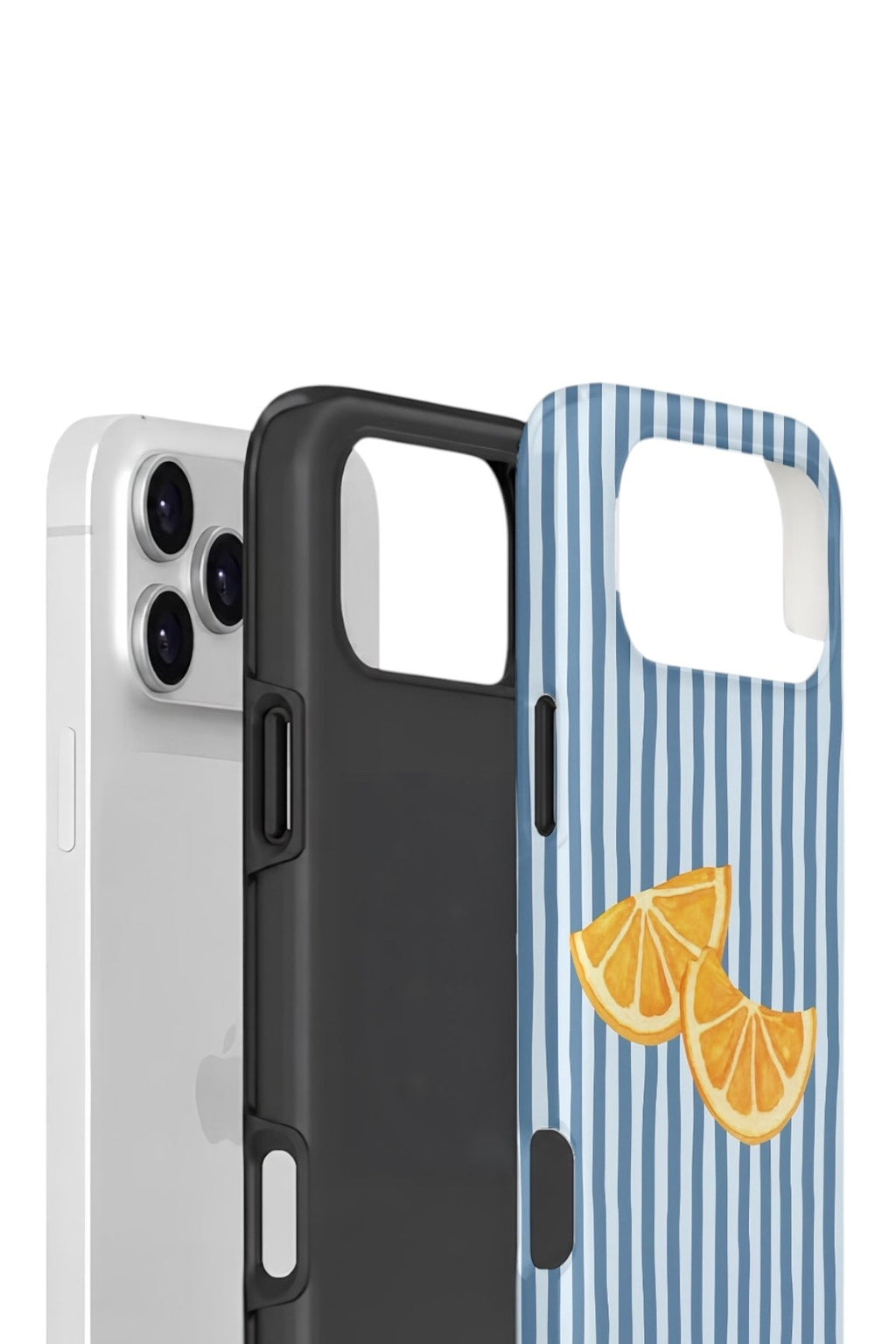 iPhone 17 Pro Vorian Çift Katmanlı Kılıf Blue Orange Slices