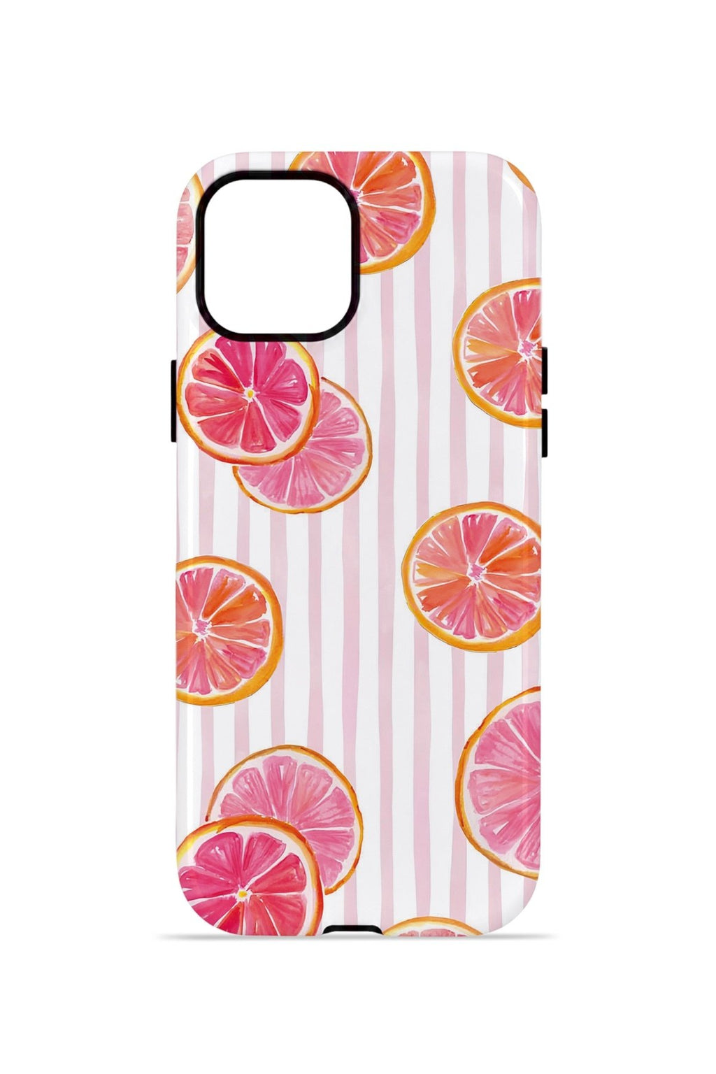 iPhone 14 Vorian Çift Katmanlı Kılıf Pink Grapefruit Garden