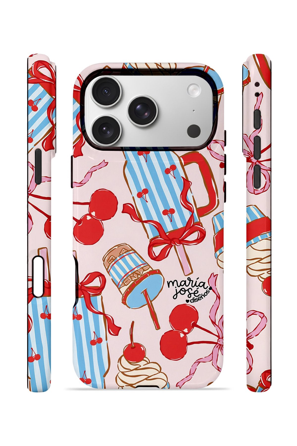 iPhone 17 Pro Max Vorian Çift Katmanlı Kılıf Dolce Cherry Picnic