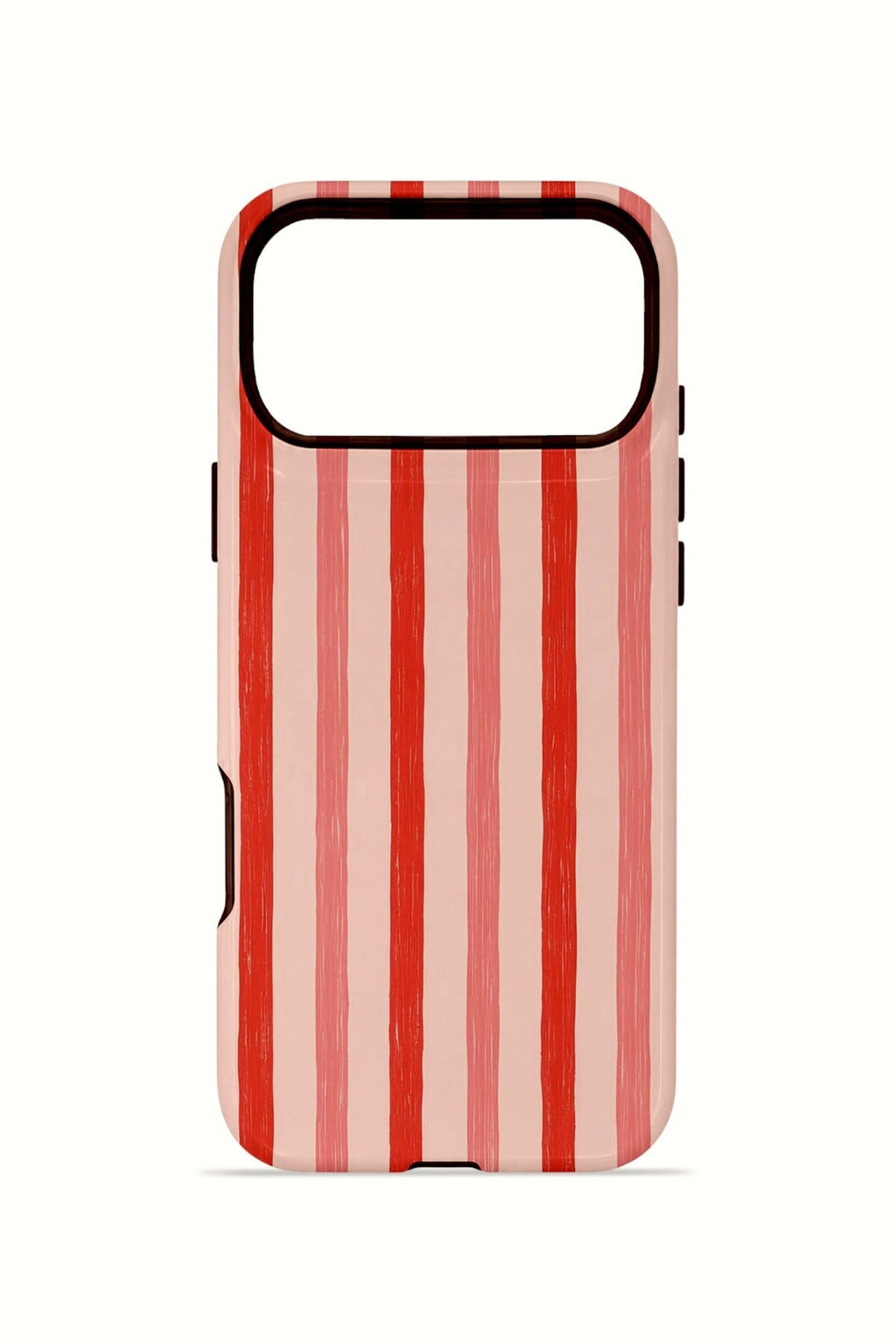 iPhone 17 Pro Vorian Çift Katmanlı MagSafe Kılıf Coral Cream Stripe