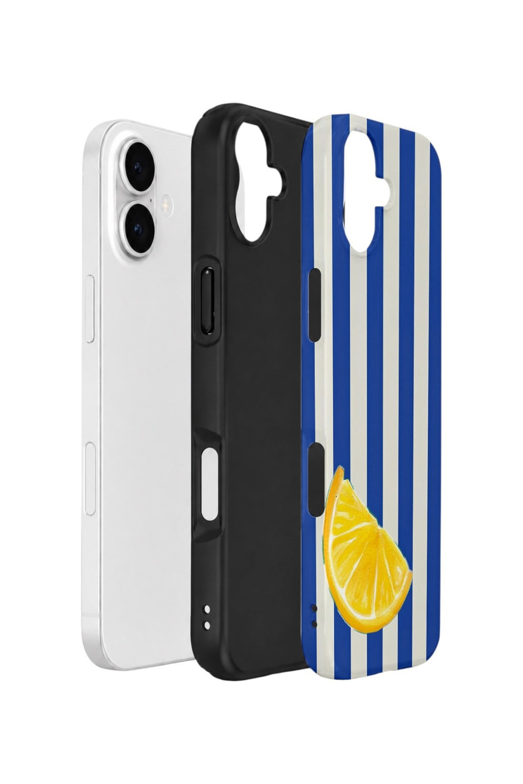 iPhone 16 Plus Vorian Çift Katmanlı Kılıf Lemon Coast Stripe