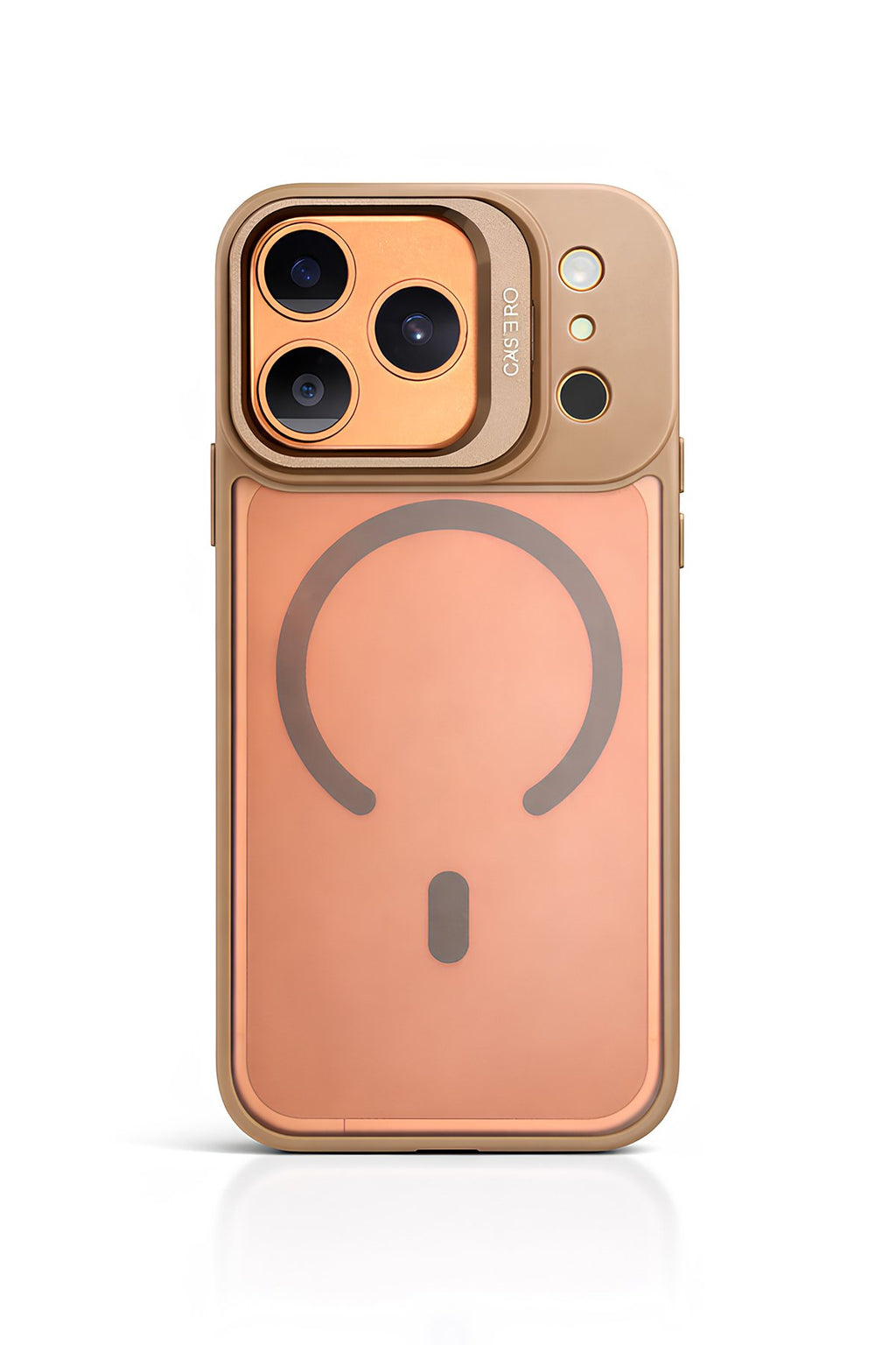 iPhone 17 Pro Max Cyrenn MagSafe Kılıf + Lens Koruyucu Kum Beji