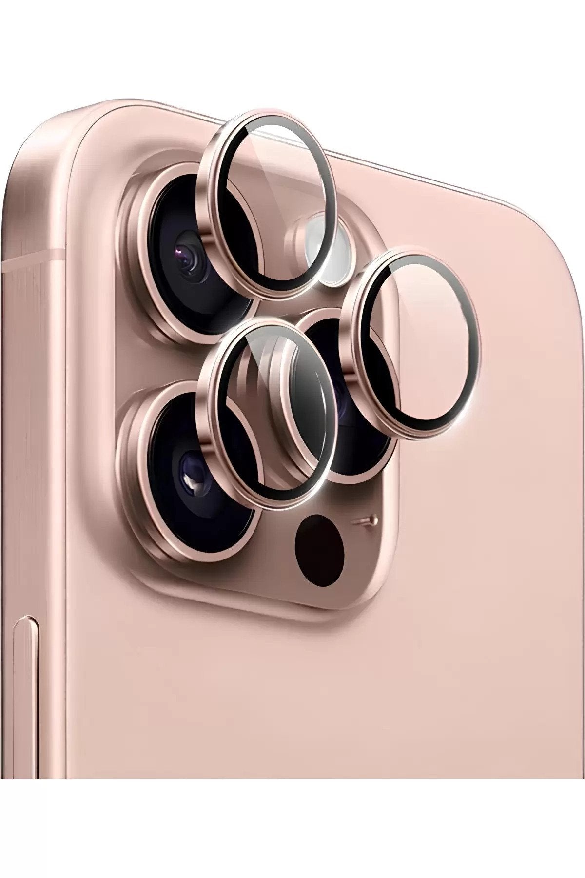 iPhone 16 Pro Max Sapphire Lens Koruyucu Pembe