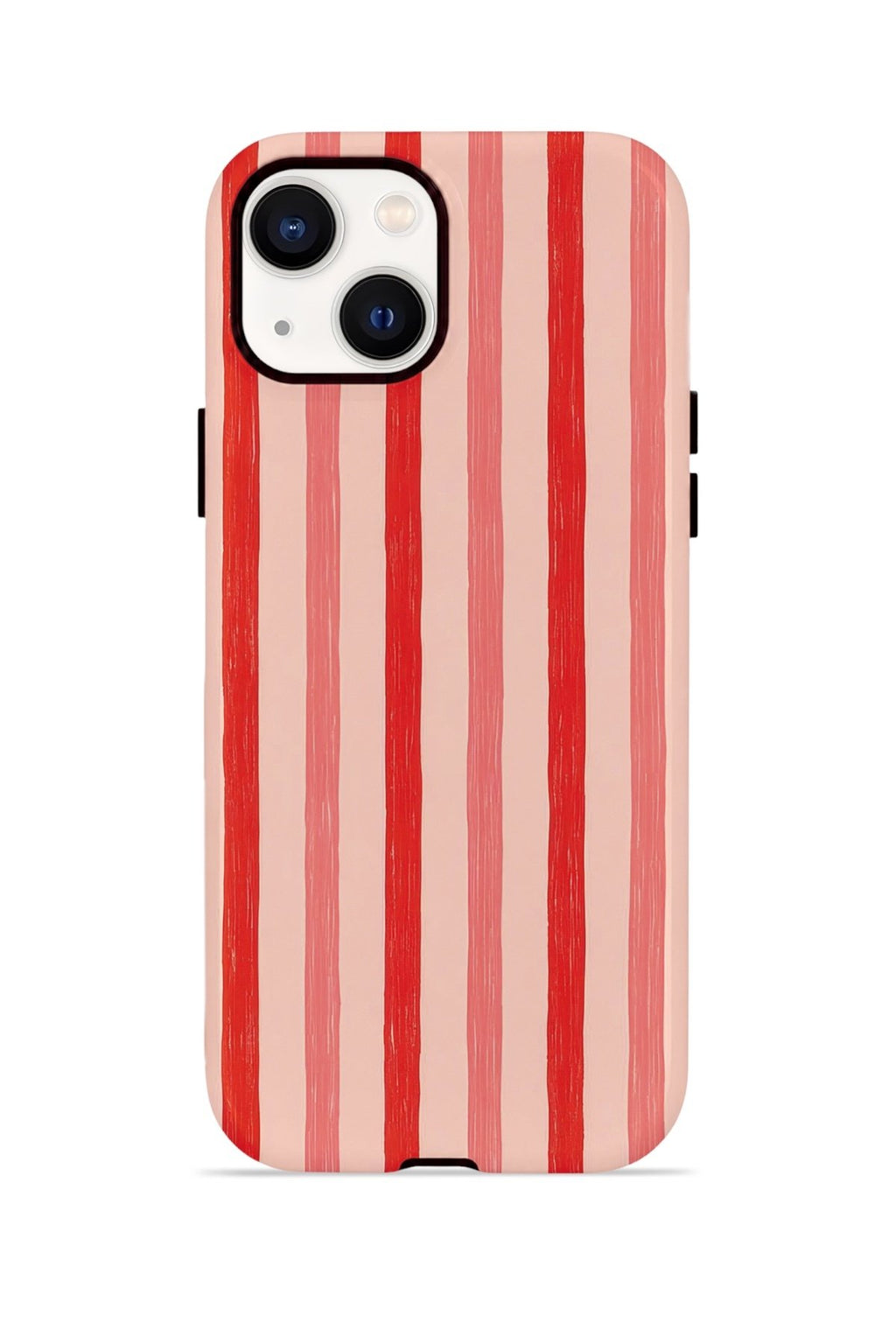 iPhone 14 Plus Vorian Çift Katmanlı Kılıf Coral Cream Stripe