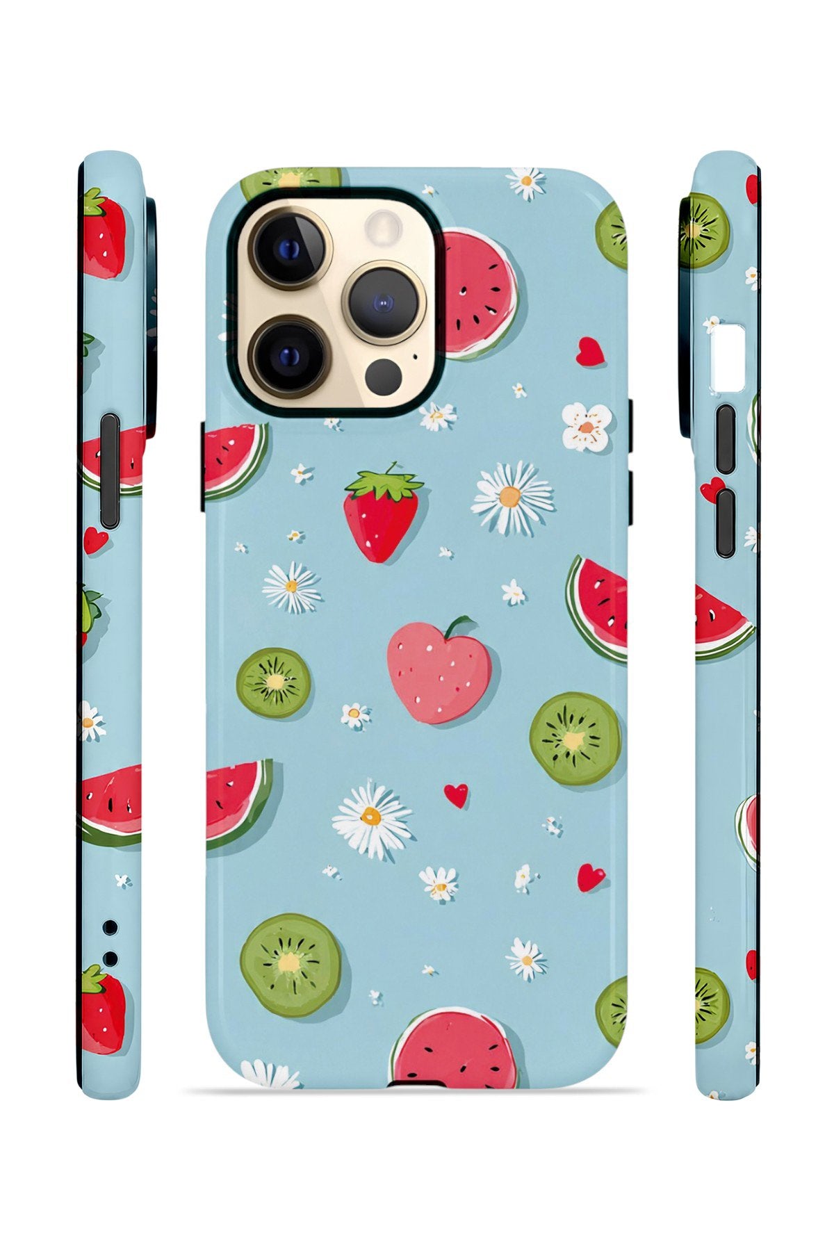 iPhone 13 Pro Max Vorian Çift Katmanlı MagSafe Kılıf Fruit Confetti Sky