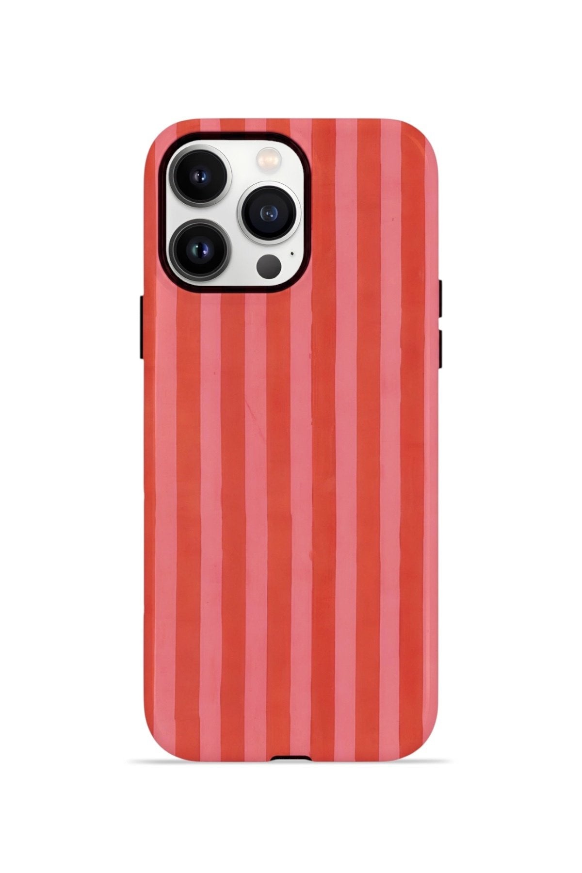 iPhone 13 Pro Max Vorian Çift Katmanlı Kılıf Tomato Red Stripe