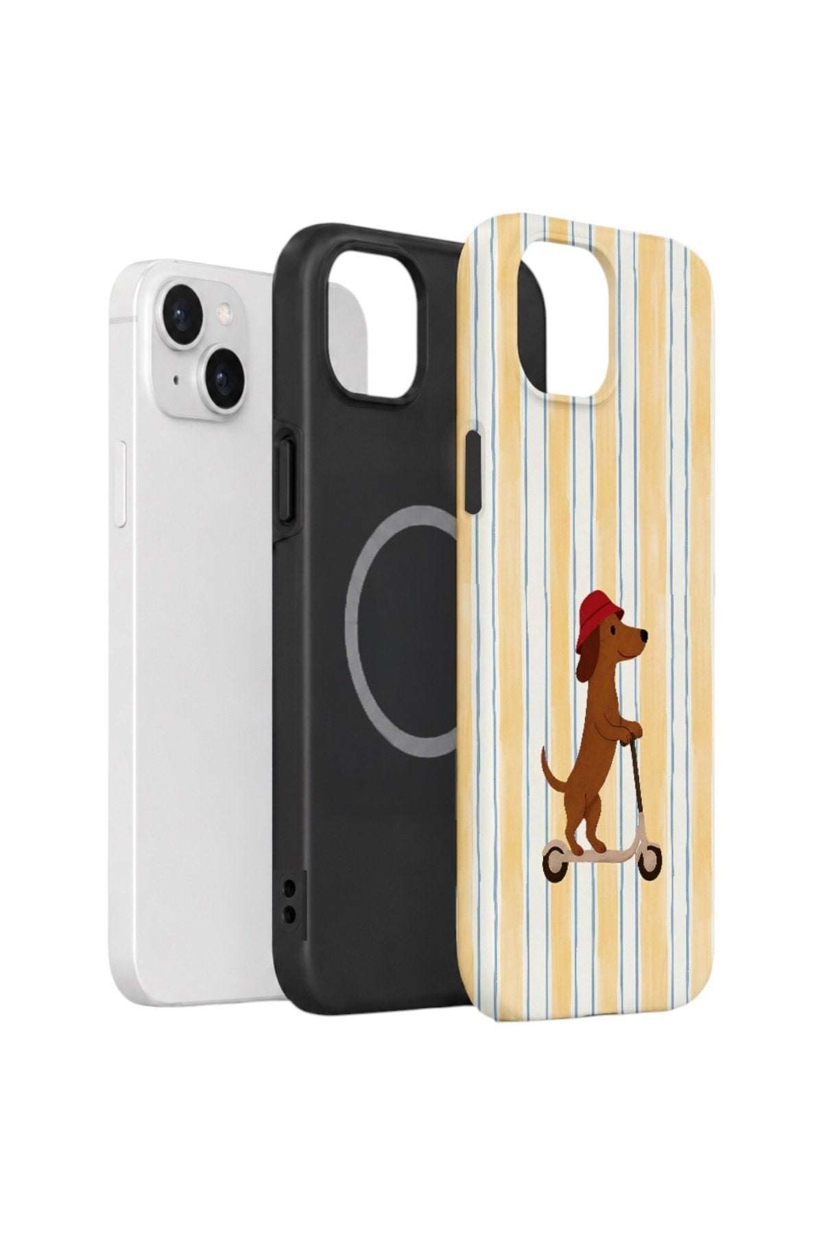 iPhone 14 Plus Vorian Çift Katmanlı MagSafe Kılıf Dachshund Riviera