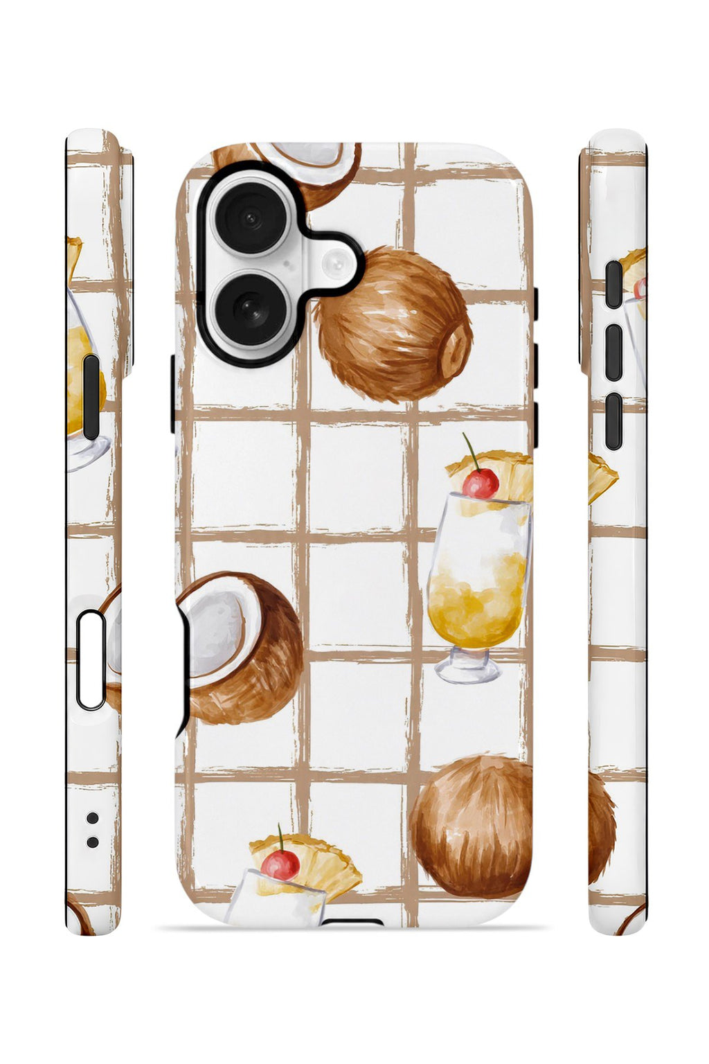 iPhone 16 Vorian Çift Katmanlı Kılıf Coconut Cabana