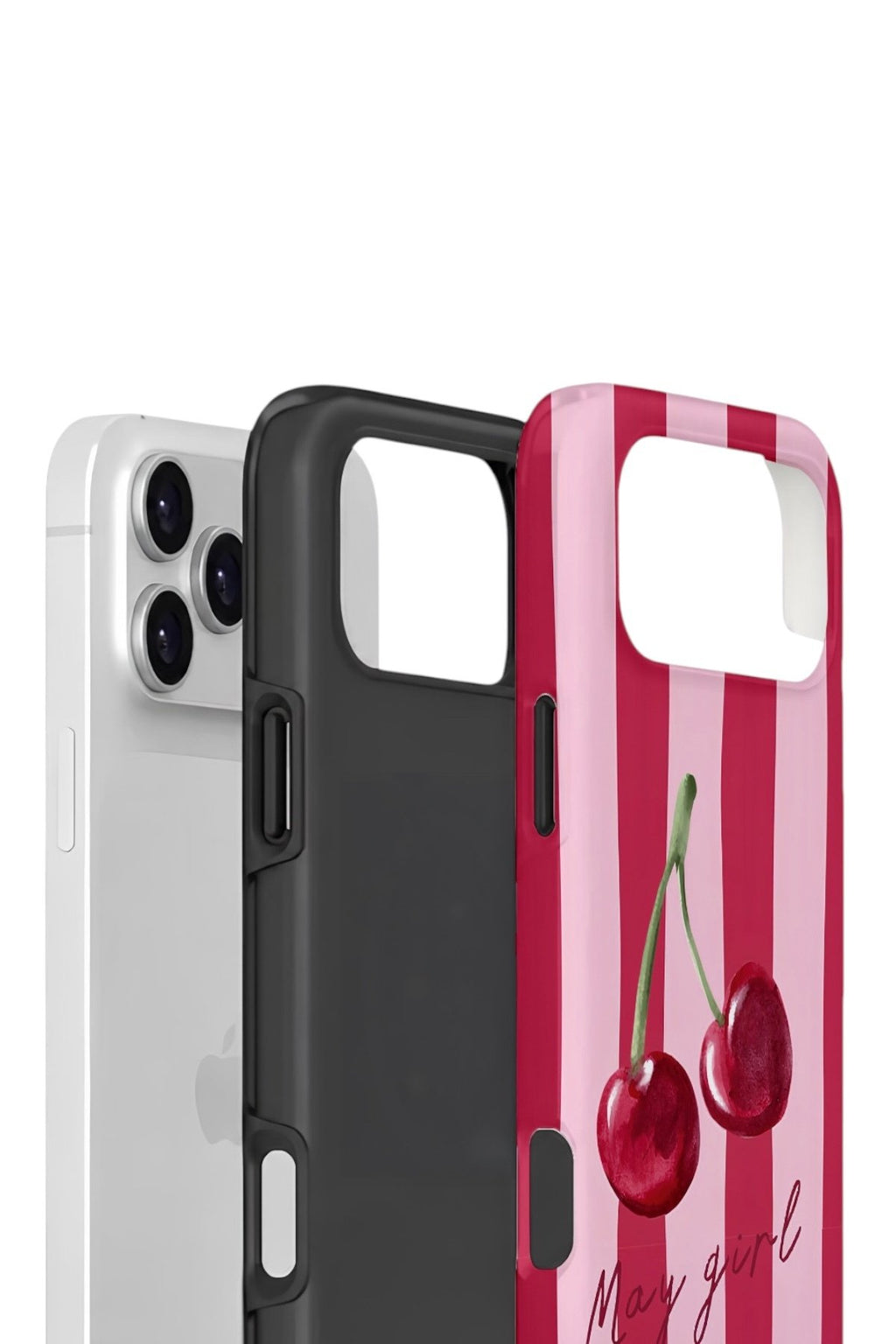 iPhone 17 Pro Max Vorian Çift Katmanlı Kılıf Cherry Girl