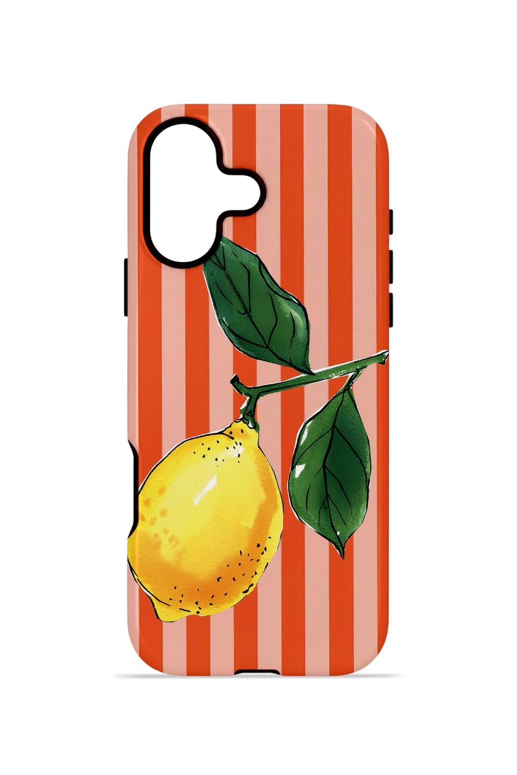 iPhone 16 Plus Vorian Çift Katmanlı MagSafe Kılıf Sicilian Lemon Red Stripe
