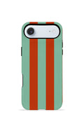 iPhone 17 Air Vorian Çift Katmanlı MagSafe Kılıf Terracotta Mint Stripe
