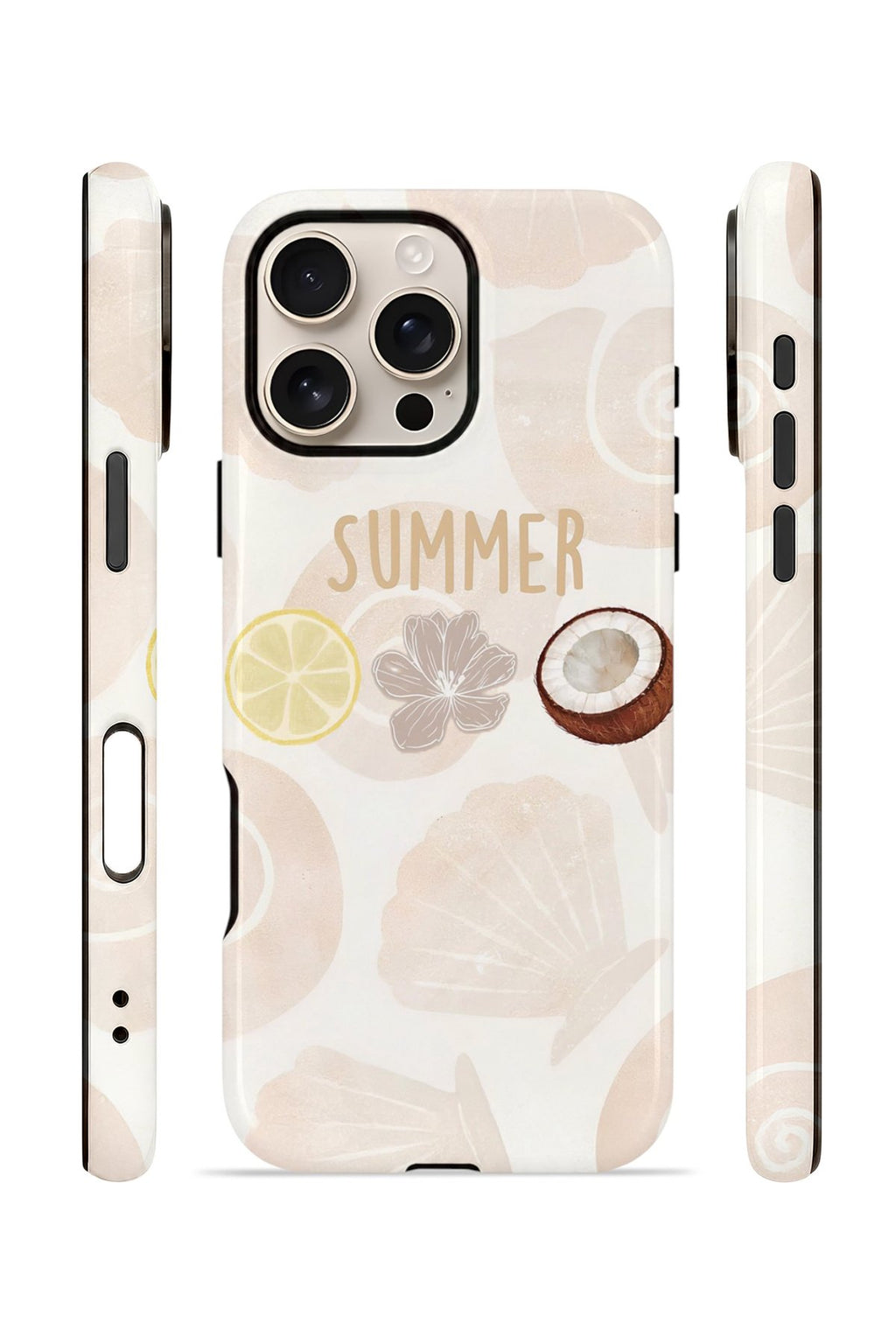 iPhone 16 Pro Max Vorian Çift Katmanlı Kılıf Coconut Summer Notes