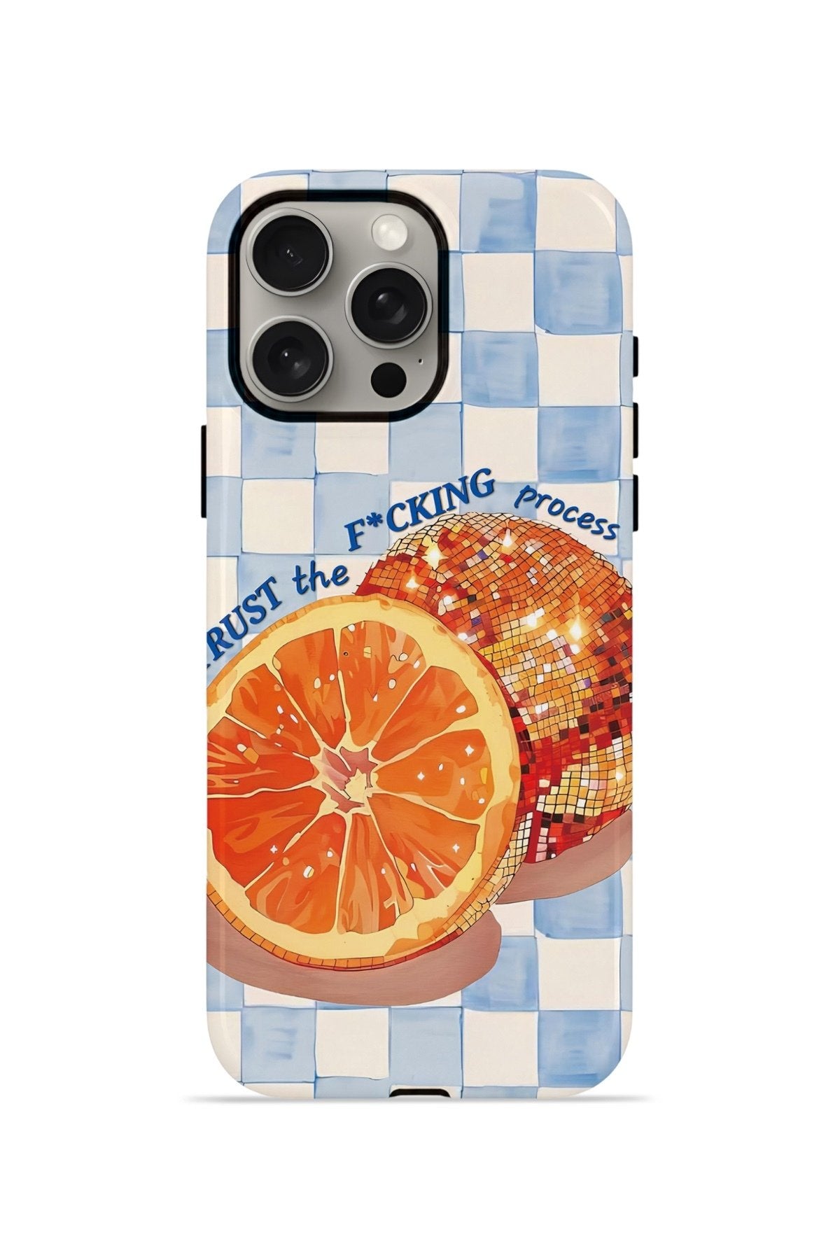 iPhone 15 Pro Vorian Çift Katmanlı Kılıf Orange Press Collage