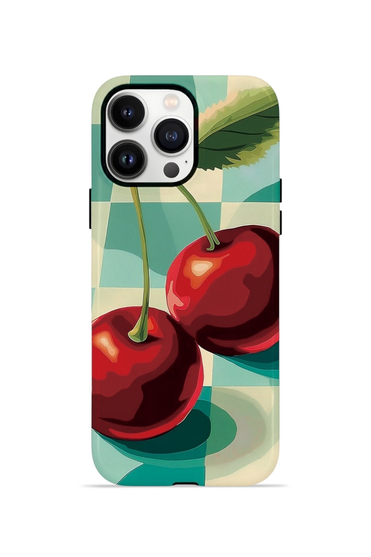 iPhone 13 Pro Max Vorian Çift Katmanlı Kılıf Retro Cherry Pop