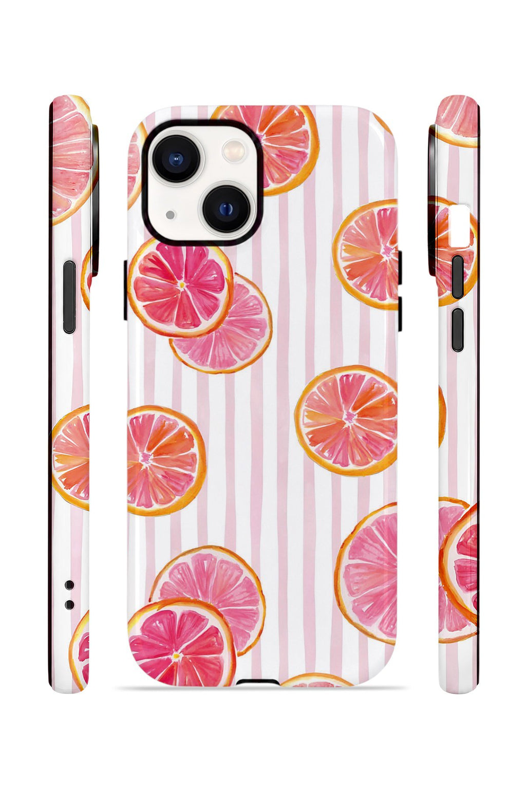 iPhone 15 Plus Vorian Çift Katmanlı MagSafe Kılıf Pink Grapefruit Garden