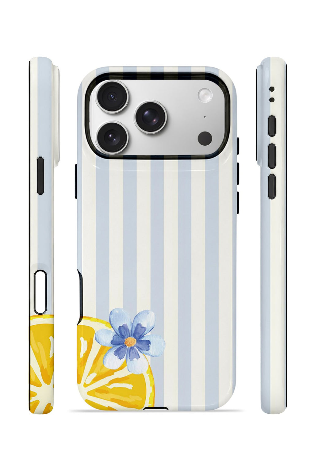 iPhone 17 Pro Max Vorian Çift Katmanlı MagSafe Kılıf Blue Lemon Blossom