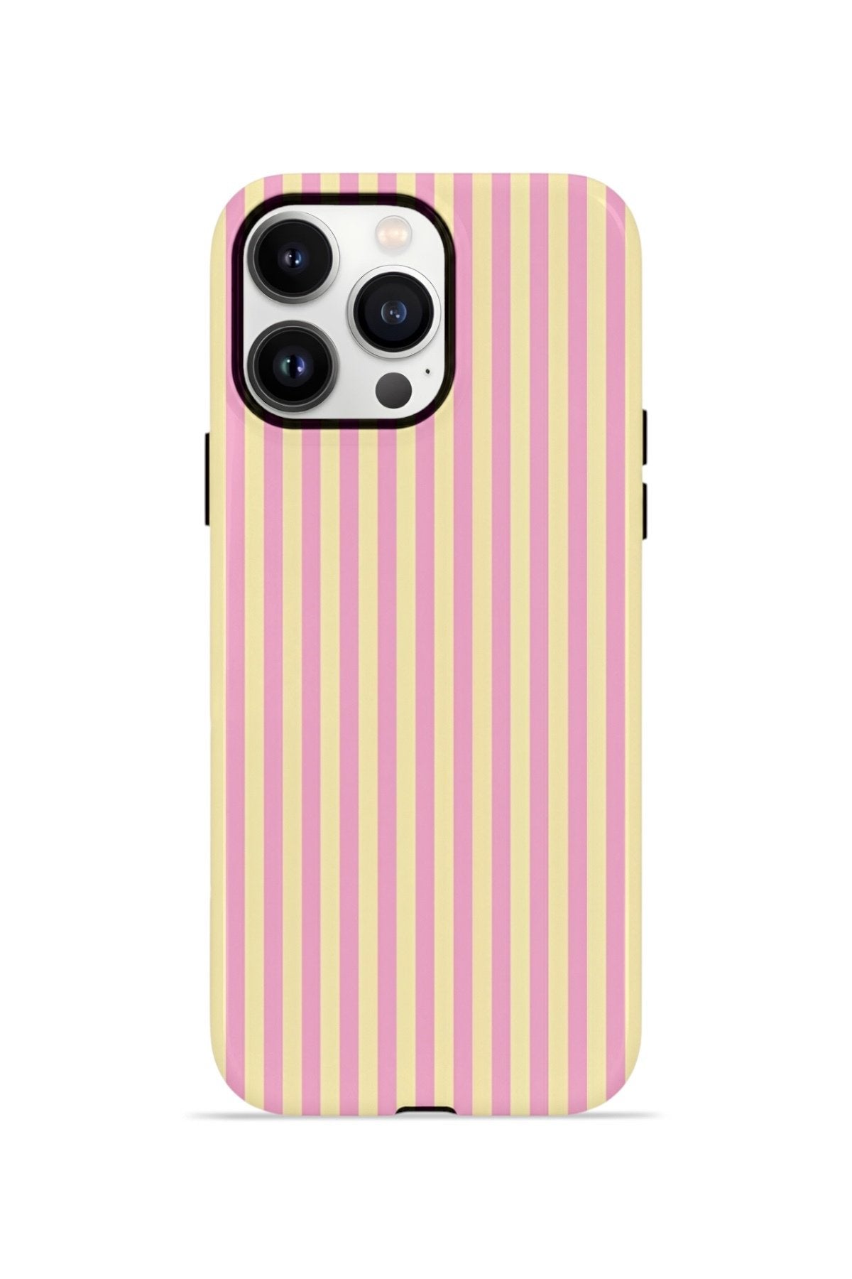 iPhone 13 Pro Max Vorian Çift Katmanlı Kılıf Lemon Candy Pinstripe