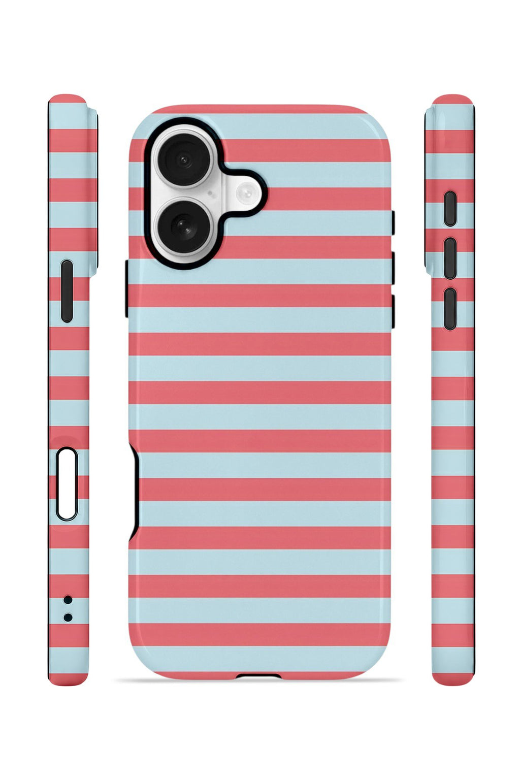 iPhone 16 Plus Vorian Çift Katmanlı MagSafe Kılıf Candy Horizon Stripe
