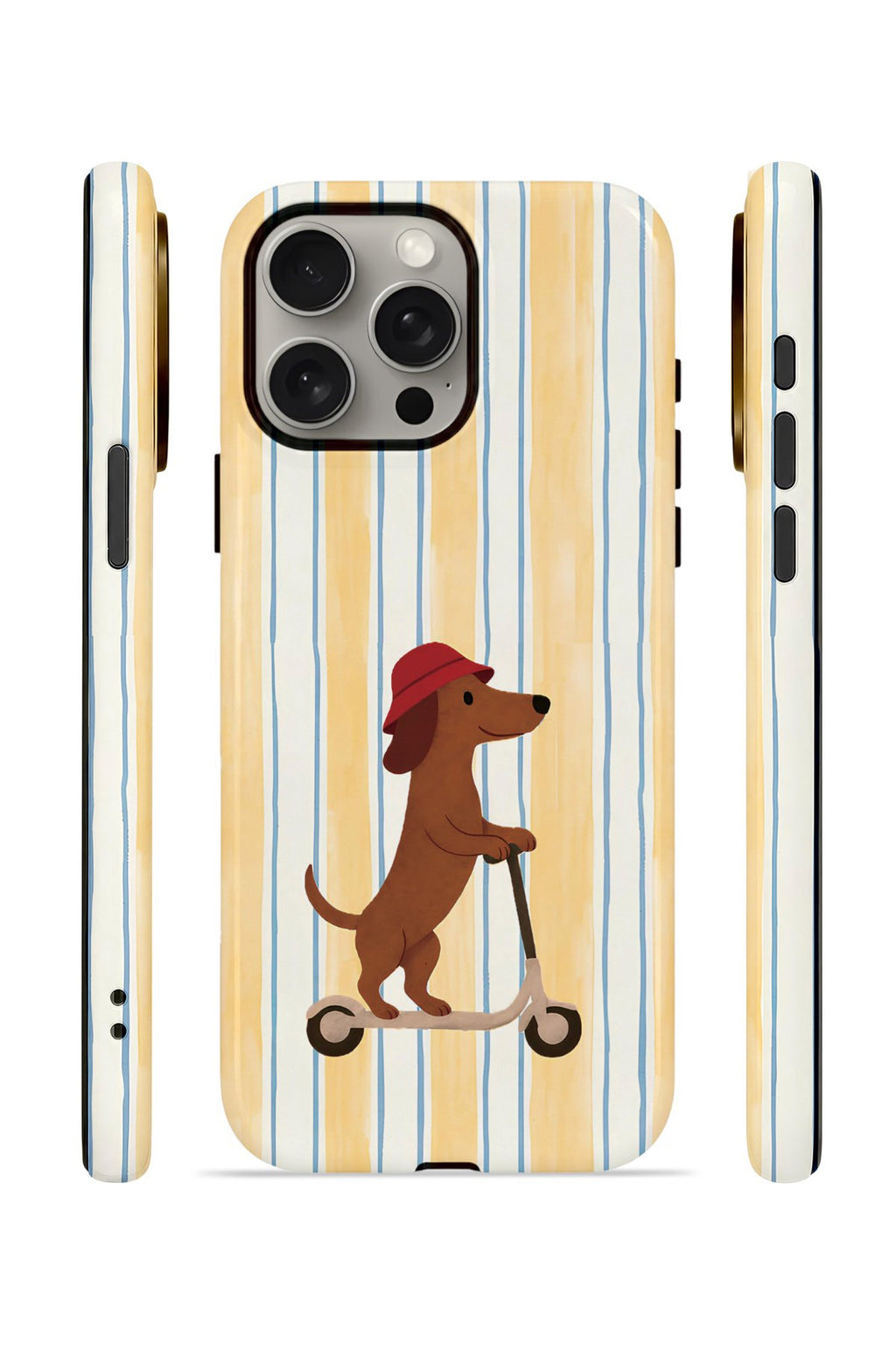 iPhone 15 Pro Vorian Çift Katmanlı Kılıf Dachshund Riviera