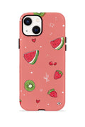iPhone 15 Plus Vorian Çift Katmanlı Kılıf Summer Fruit Crush