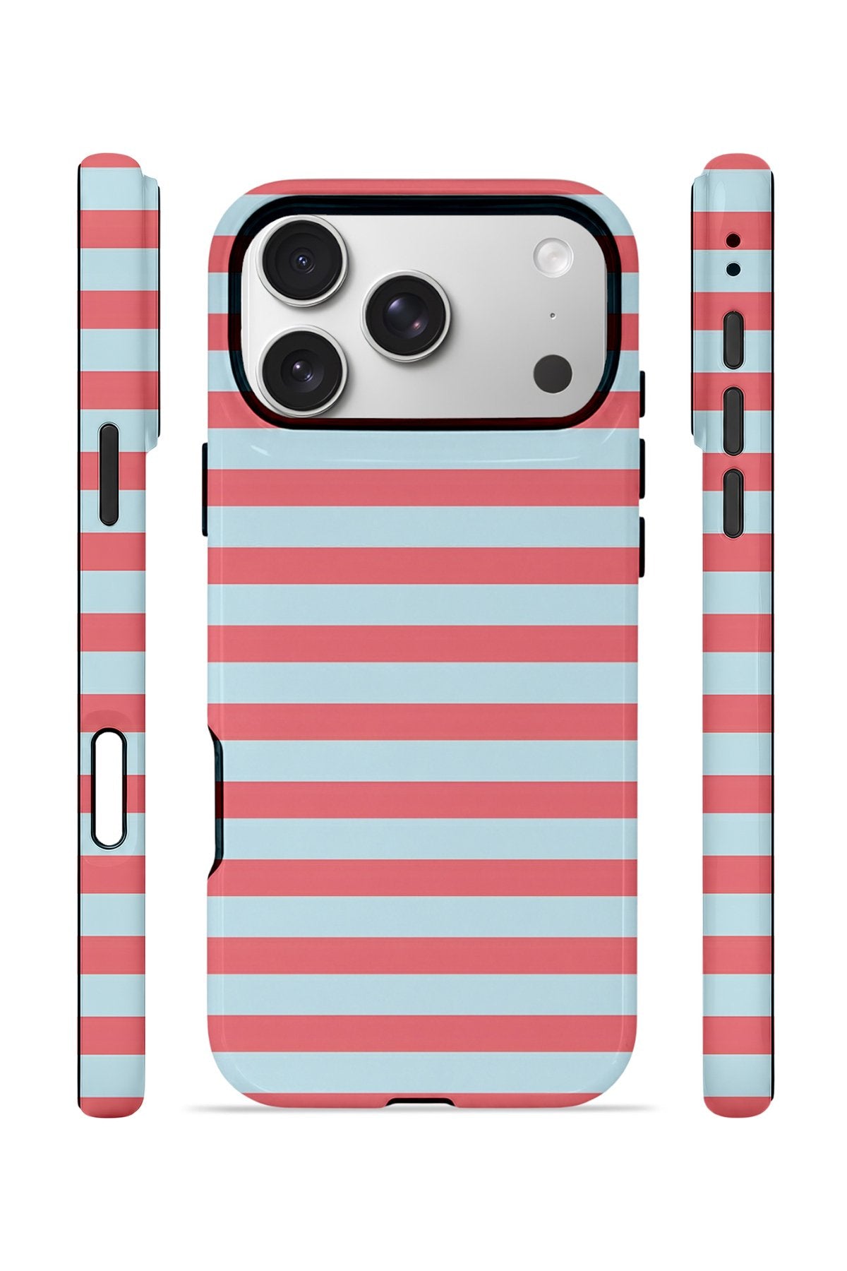 iPhone 17 Pro Max Vorian Çift Katmanlı Kılıf Candy Horizon Stripe