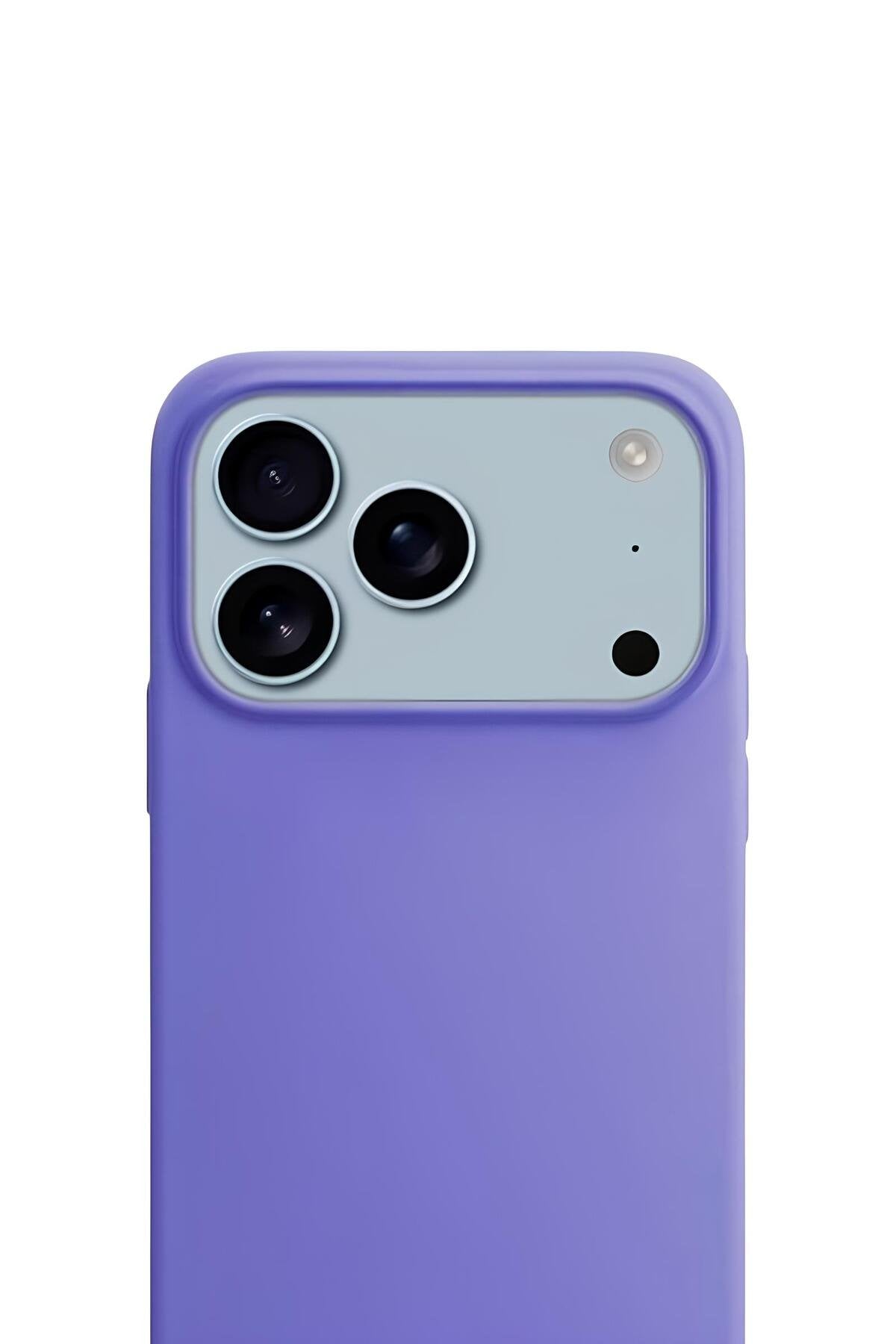 iPhone 17 Pro Max Soft Touch Lansman Silikon Kılıf Pastel Lila