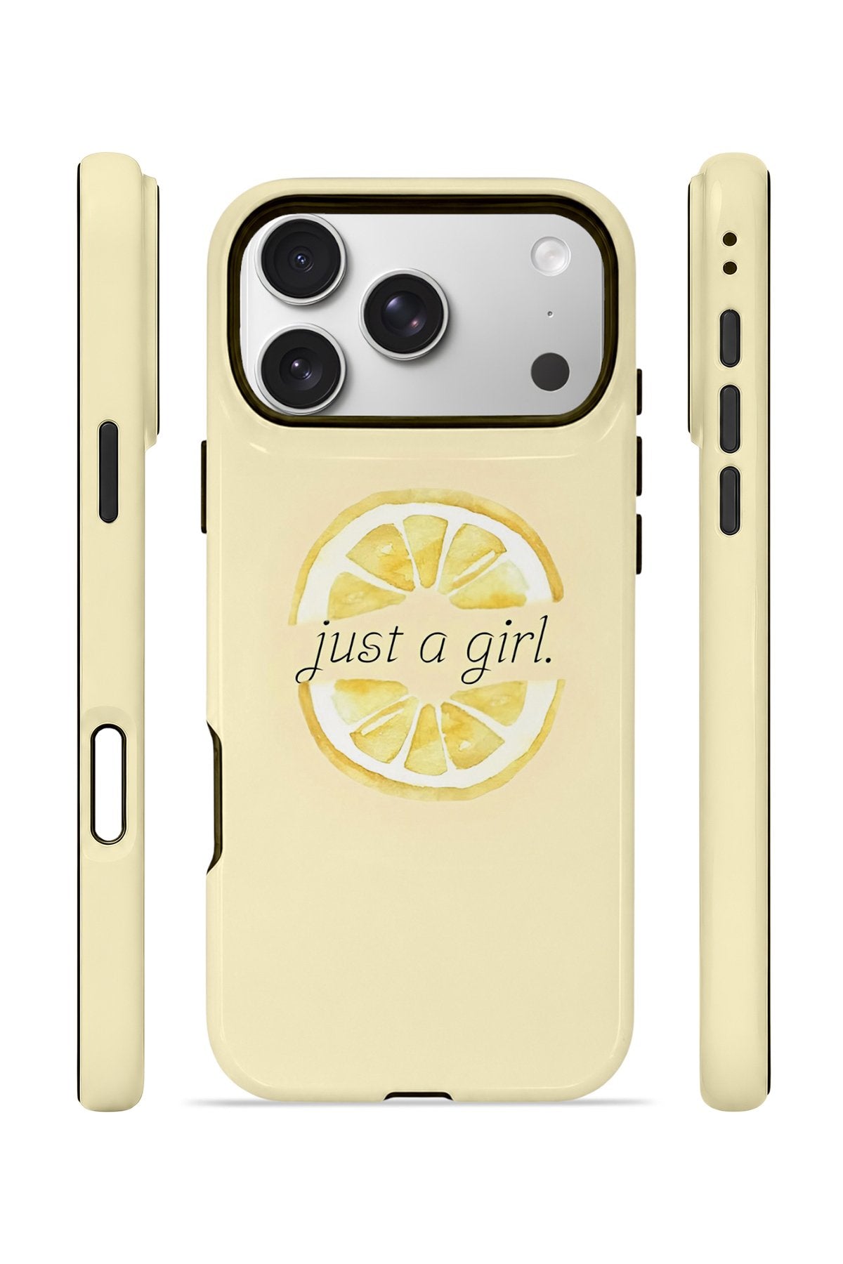 iPhone 17 Pro Max Vorian Çift Katmanlı Kılıf Just A Girl Lemon