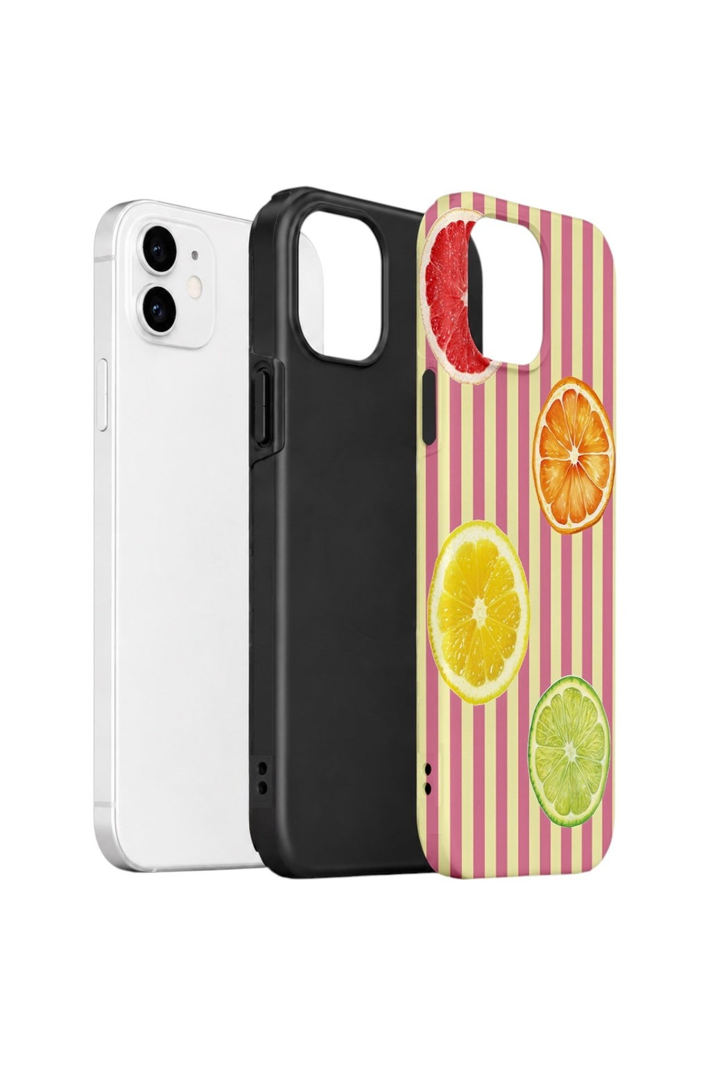 iPhone 11 Vorian Çift Katmanlı Kılıf Citrus Fiesta Stripe