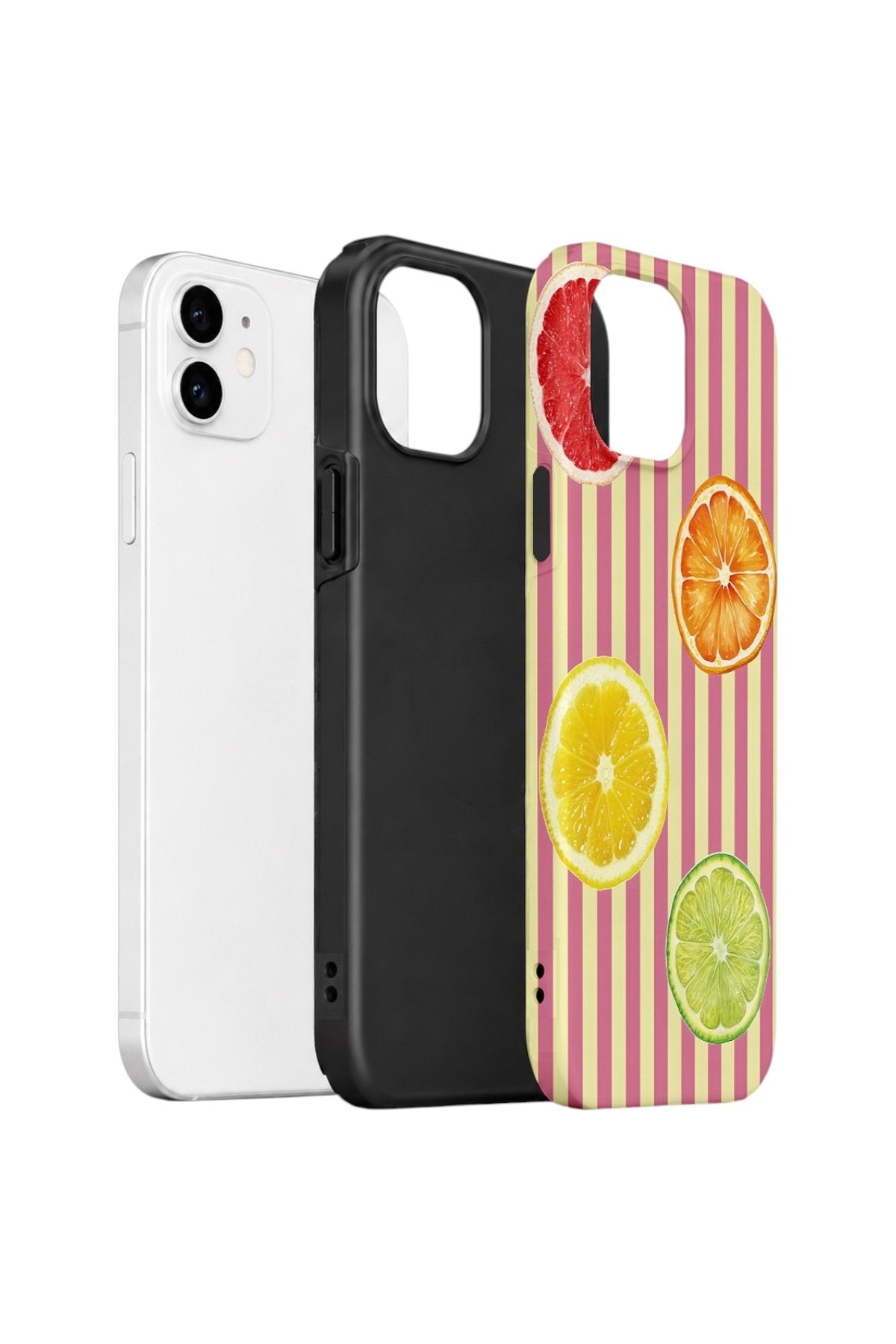 iPhone 11 Vorian Çift Katmanlı Kılıf Citrus Fiesta Stripe