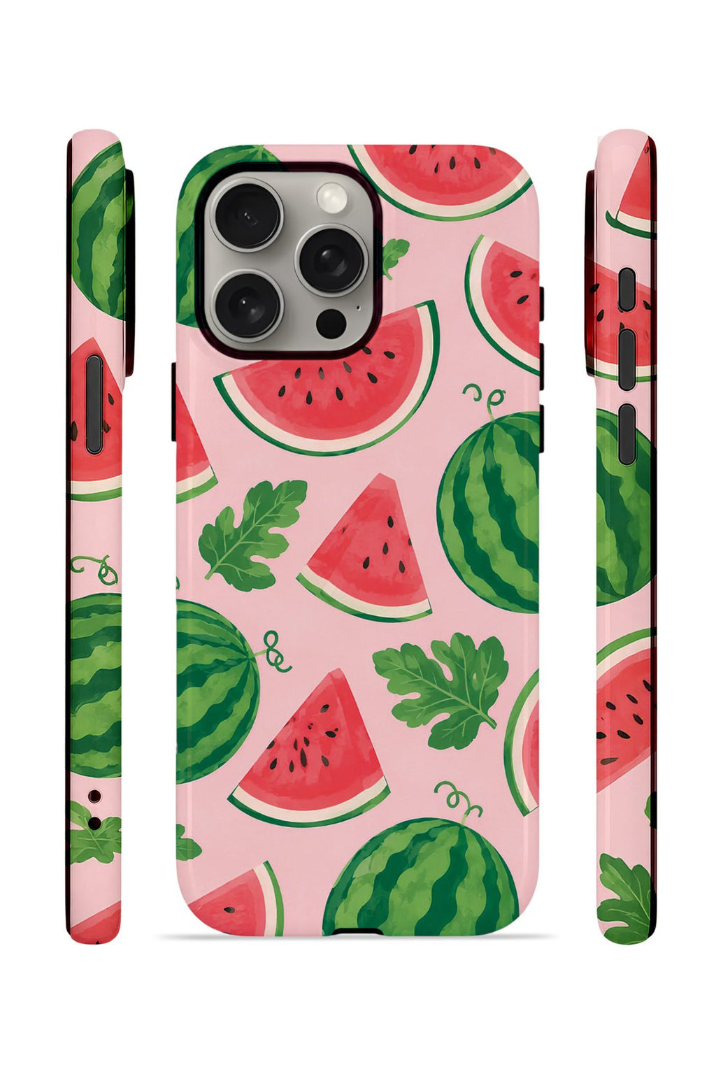 iPhone 15 Pro Vorian Çift Katmanlı MagSafe Kılıf Watermelon Garden Party