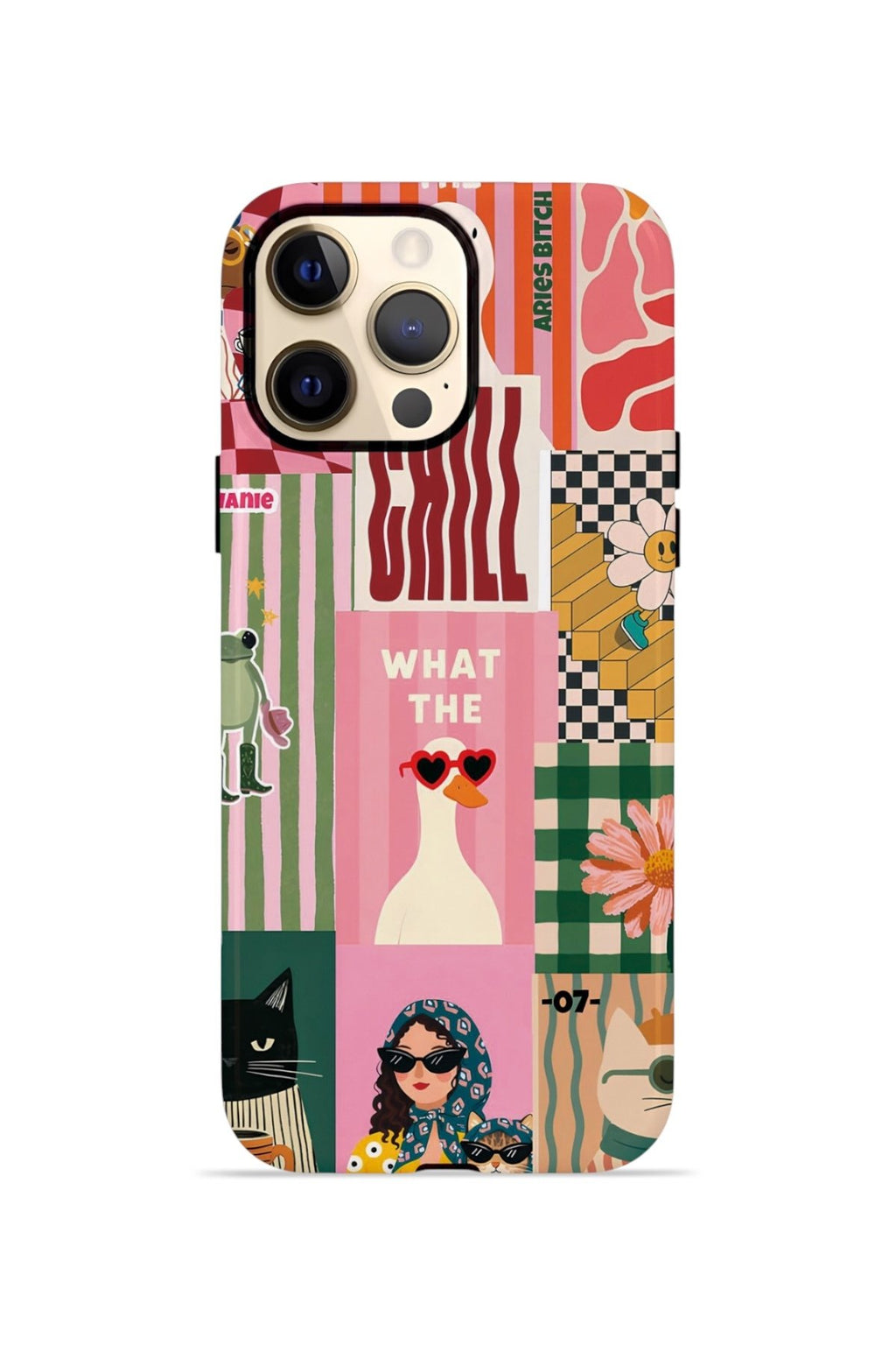 iPhone 12 Pro Max Vorian Çift Katmanlı Kılıf Dolce Vita Collage