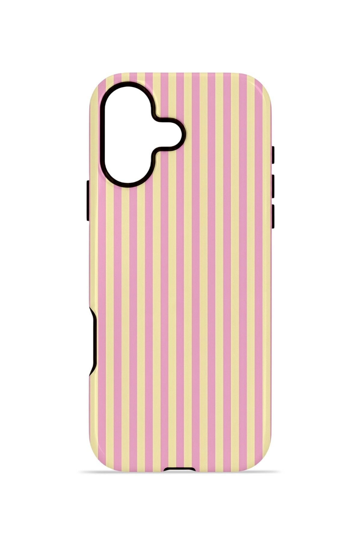 iPhone 16 Plus Vorian Çift Katmanlı MagSafe Kılıf Lemon Candy Pinstripe