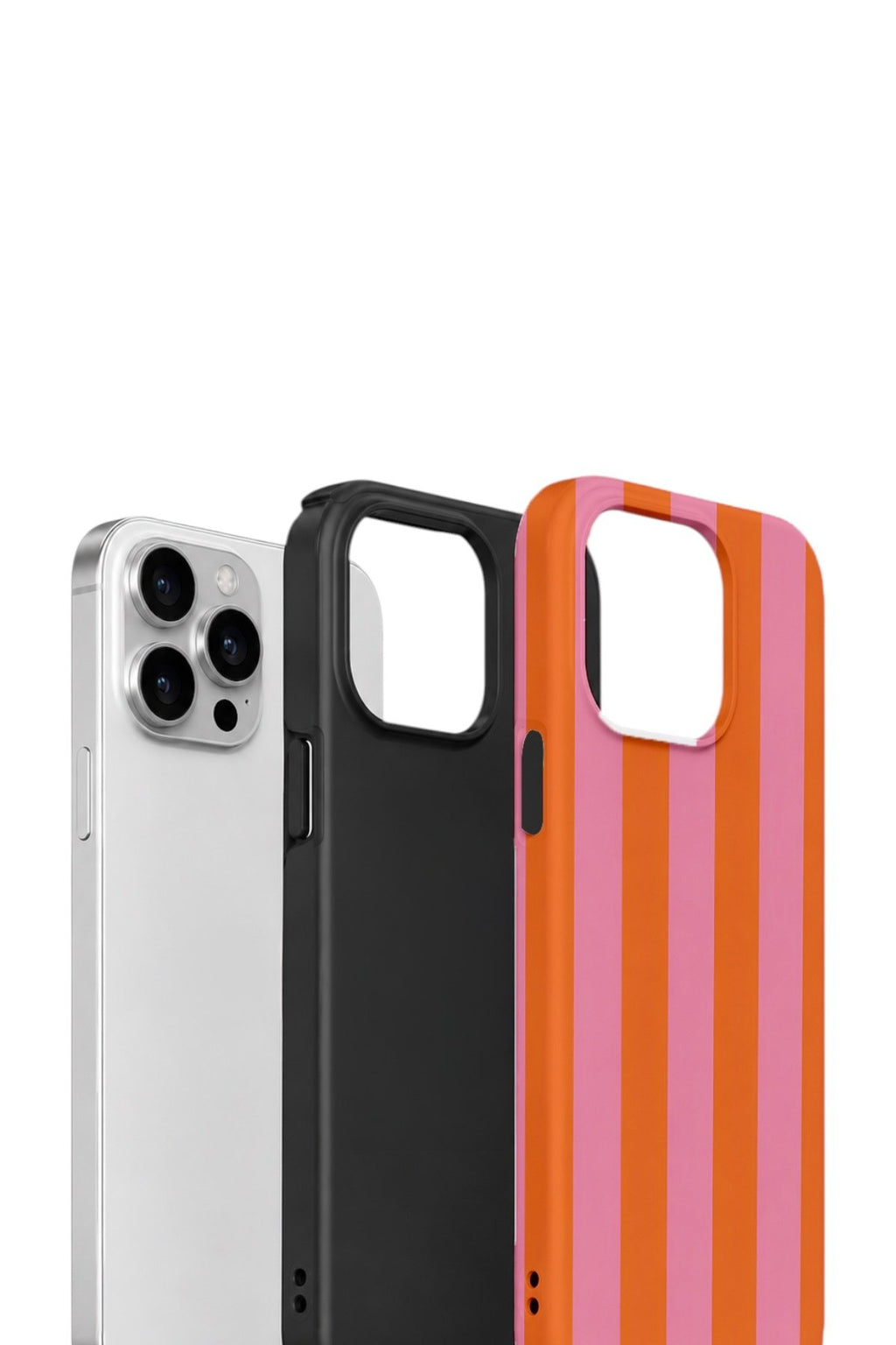 iPhone 13 Pro Vorian Çift Katmanlı Kılıf Tangerine Rose Stripe