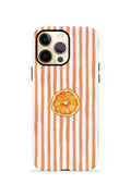 iPhone 12 Pro Vorian Çift Katmanlı MagSafe Kılıf Orange Slice Stripe