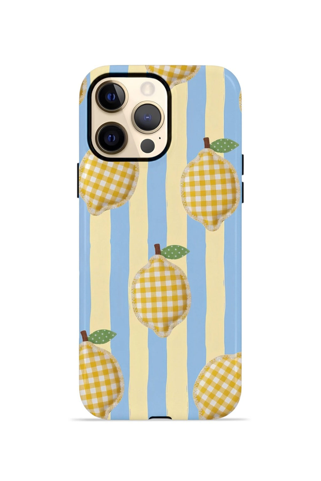 iPhone 12 Pro Max Vorian Çift Katmanlı Kılıf Gingham Lemon Grove