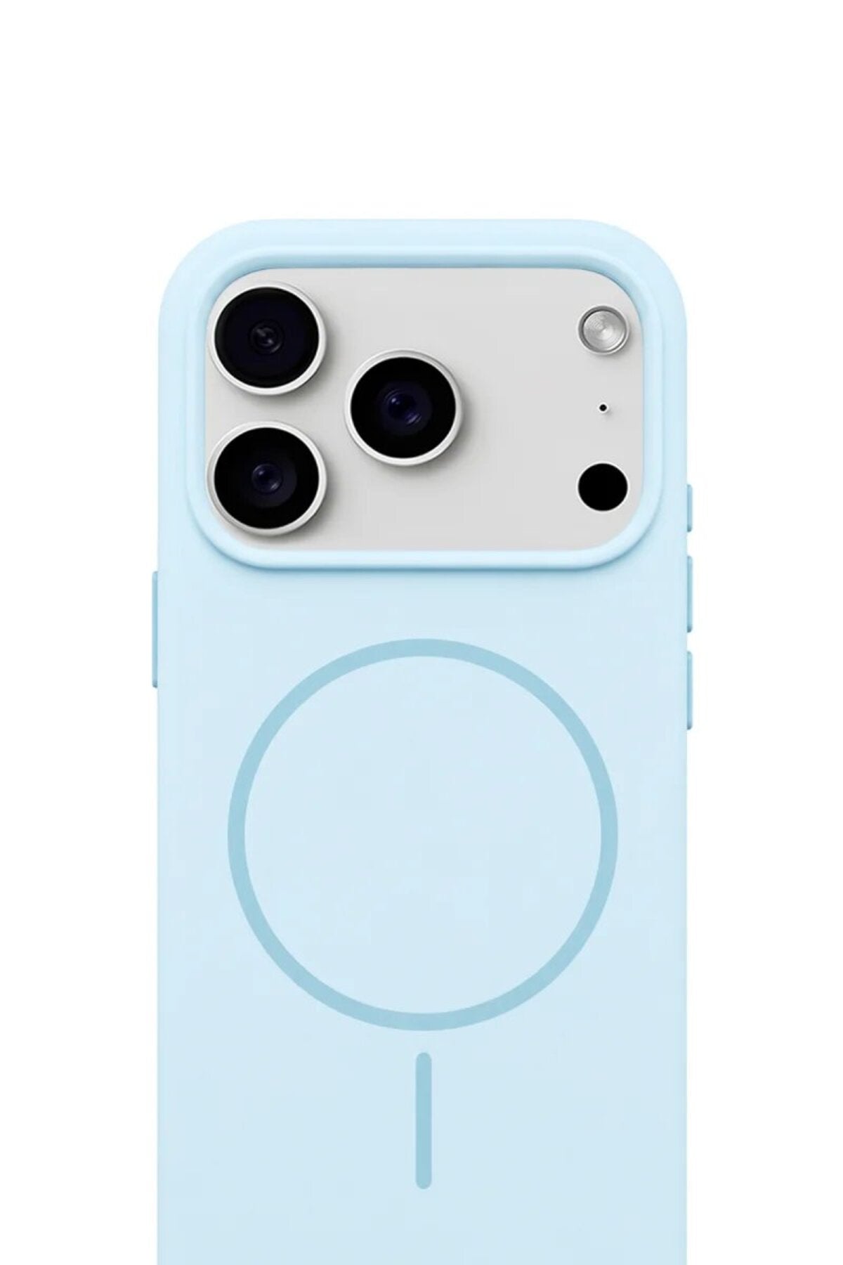iPhone 17 Pro 6.3" Mag Core Akıllı MagSafe Animasyonlu Silikon Kılıf Açık Mavi
