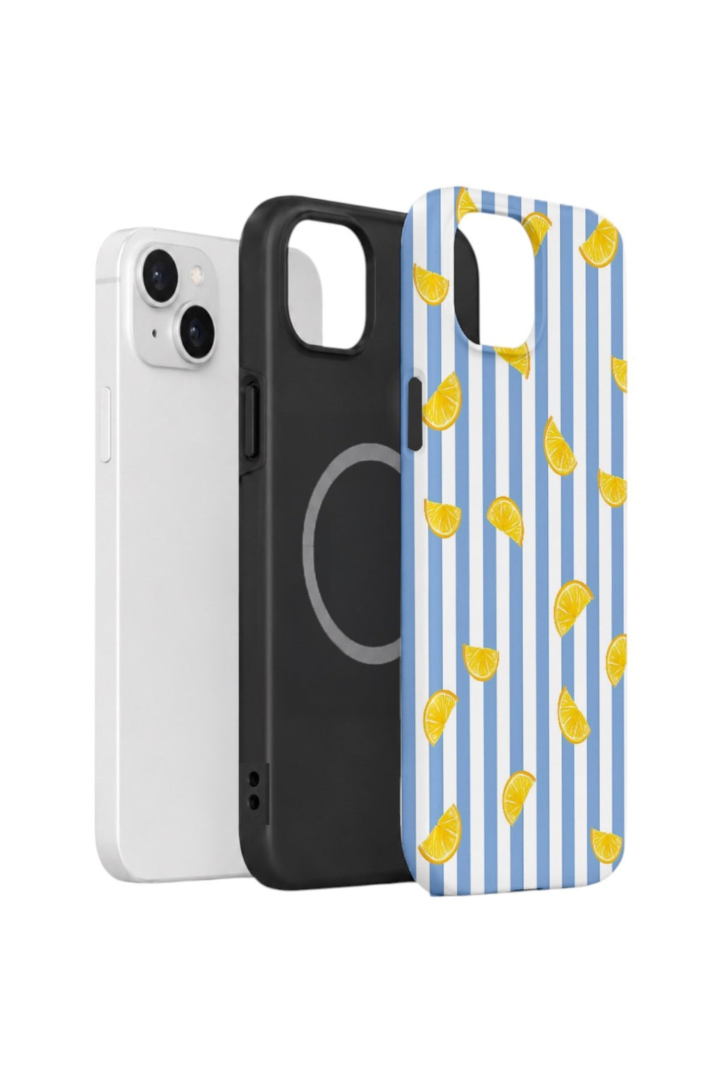 iPhone 13 Vorian Çift Katmanlı MagSafe Kılıf Lemon Confetti Blue