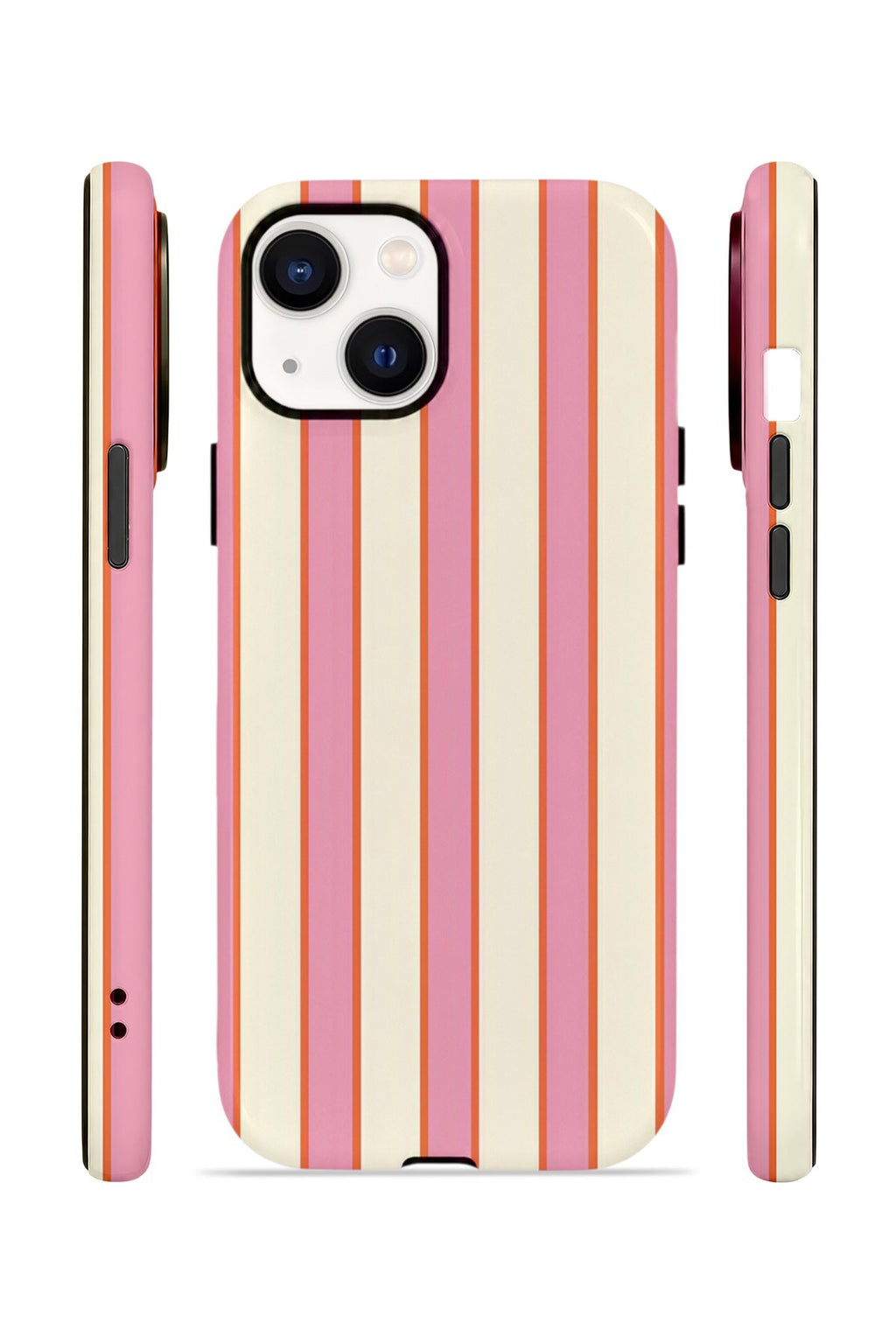 iPhone 14 Vorian Çift Katmanlı MagSafe Kılıf Sunset Candy Stripe