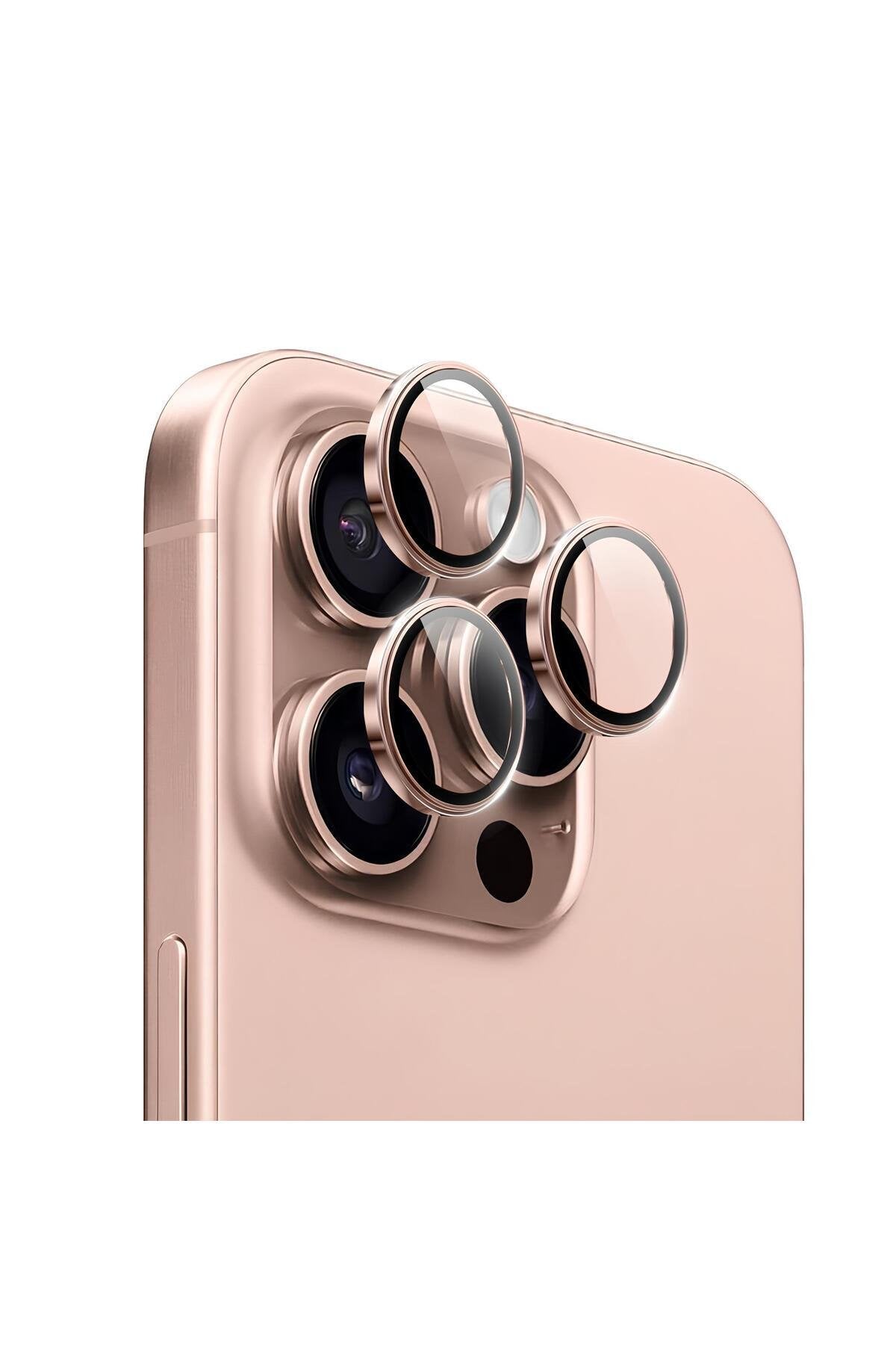 iPhone 16 Pro Sapphire Lens Koruyucu Pembe