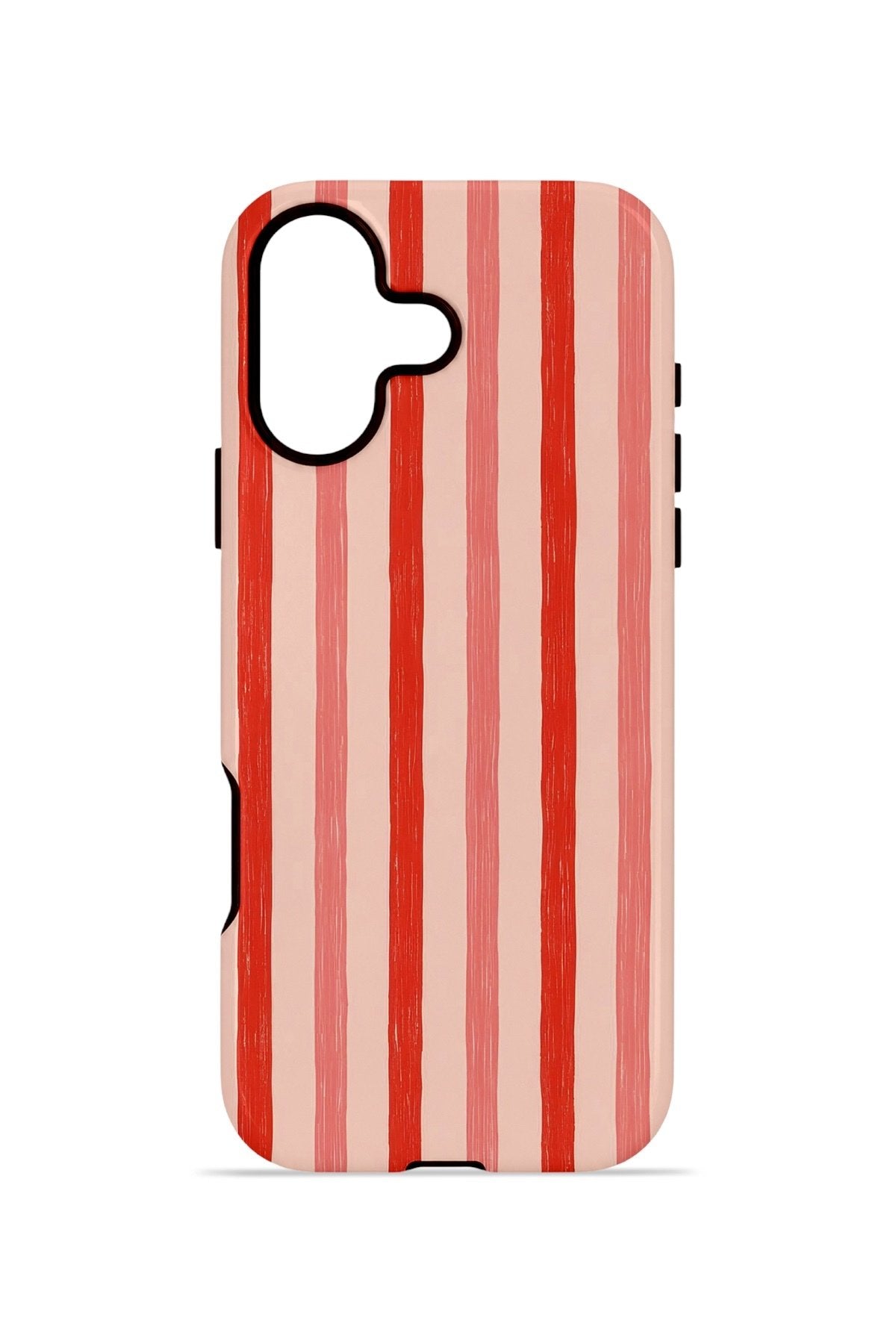 iPhone 17 Vorian Çift Katmanlı MagSafe Kılıf Coral Cream Stripe