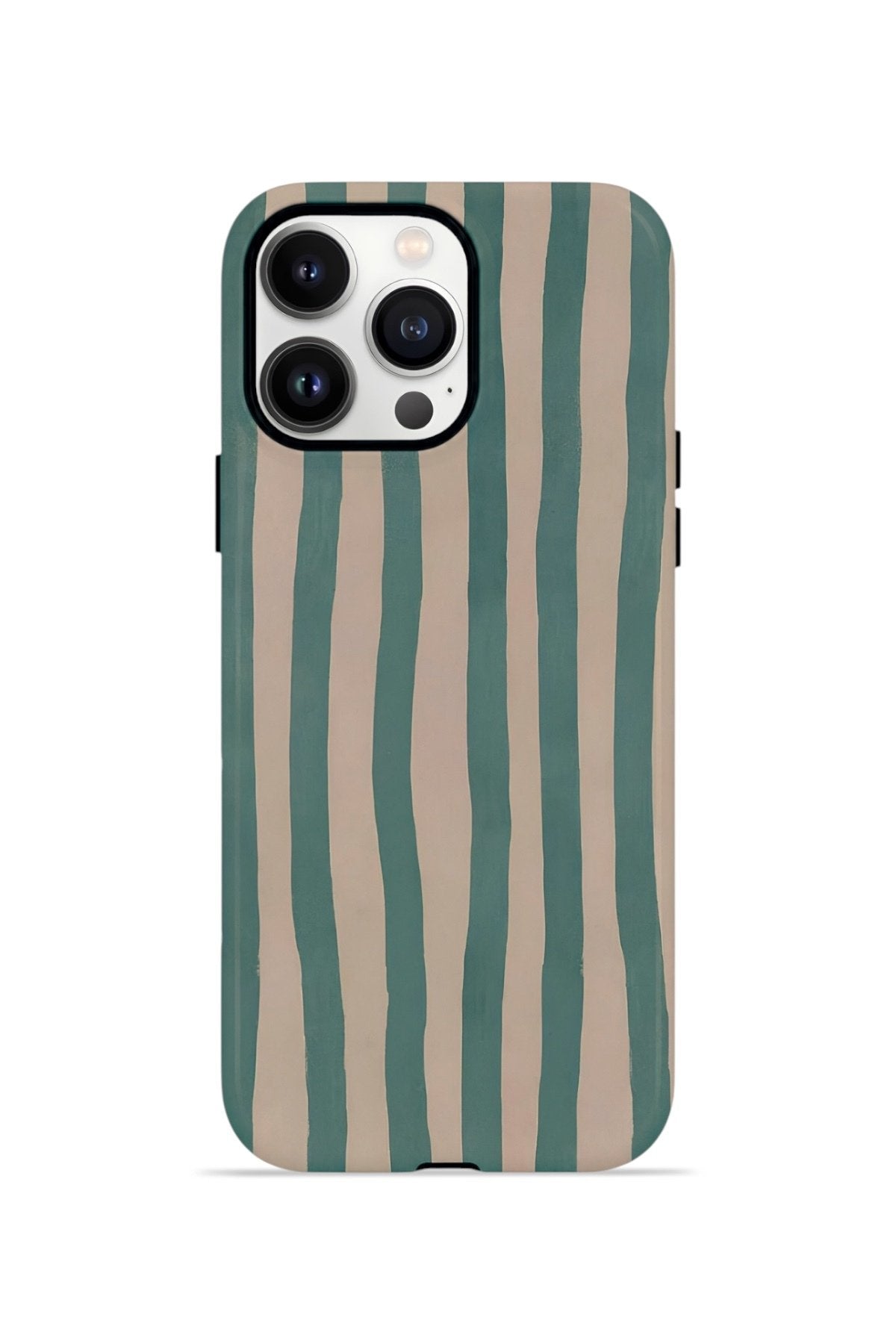 iPhone 13 Pro Max Vorian Çift Katmanlı Kılıf Sage Riviera Stripe