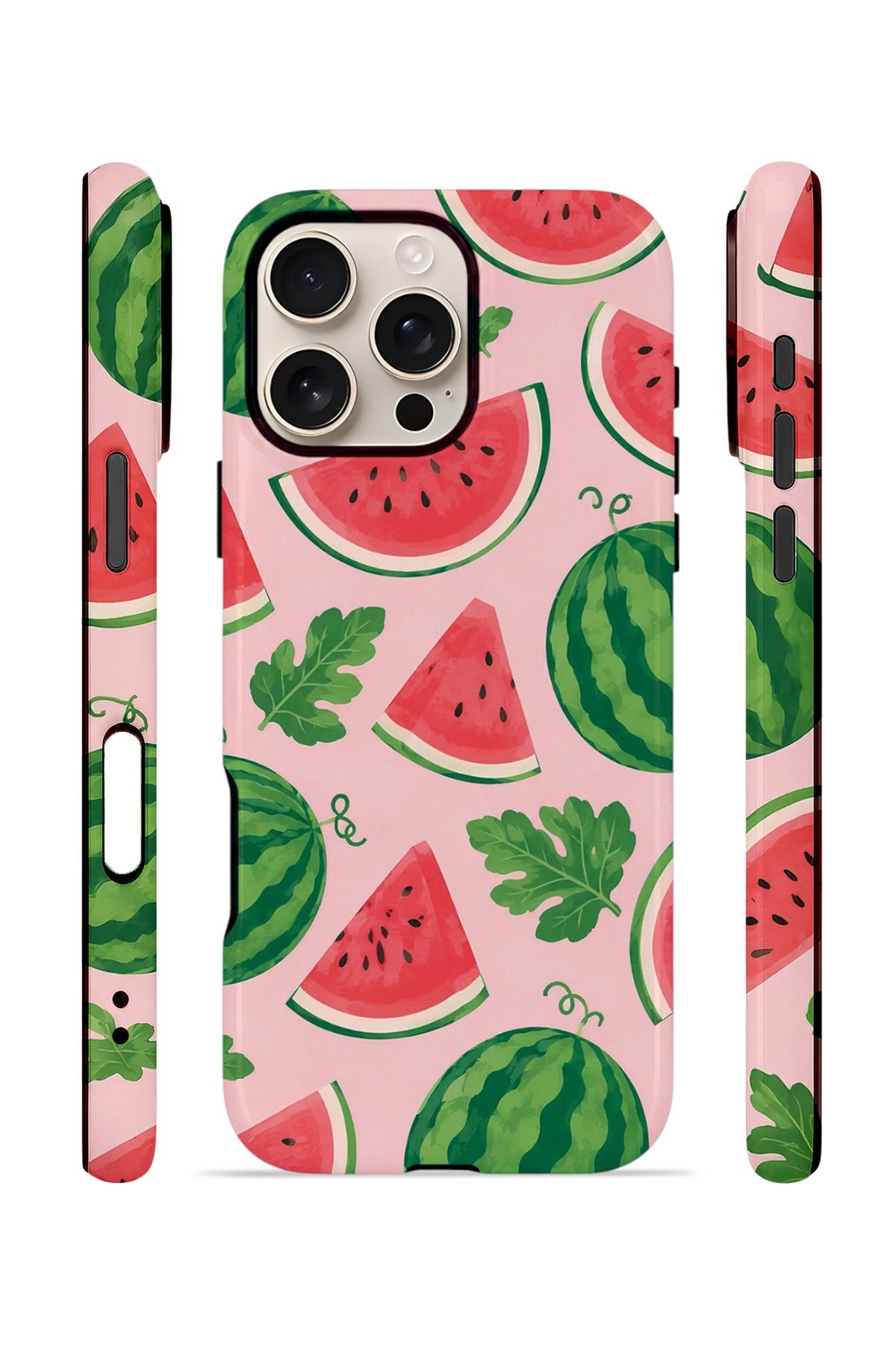 iPhone 16 Pro Max Vorian Çift Katmanlı MagSafe Kılıf Watermelon Garden Party