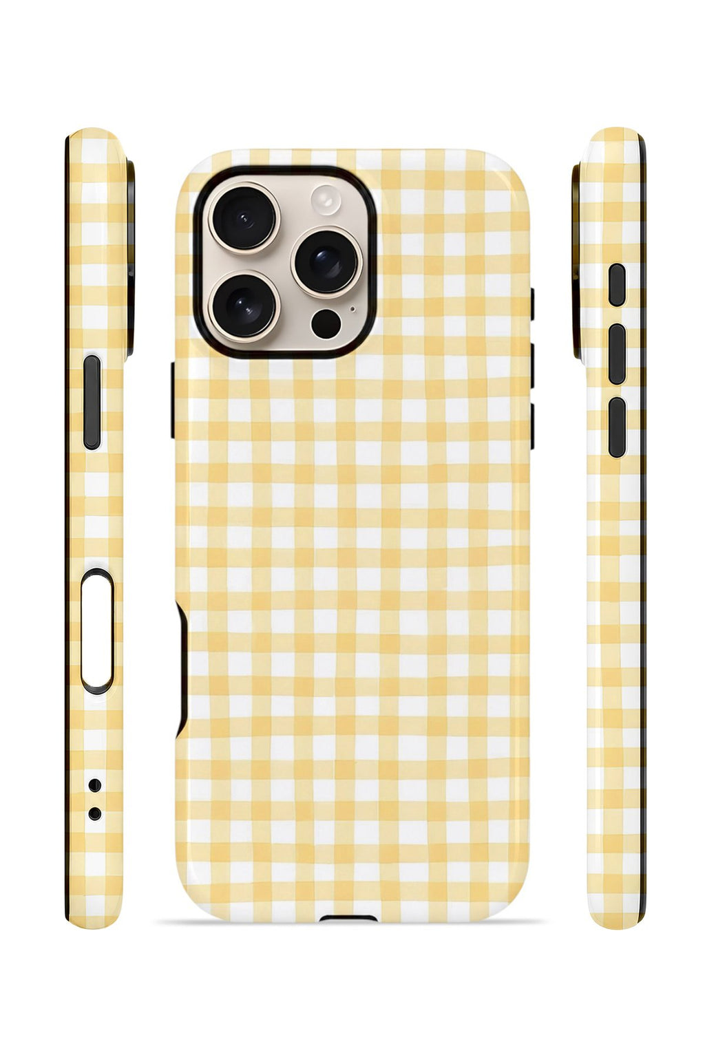 iPhone 16 Pro Max Vorian Çift Katmanlı Kılıf Butter Gingham